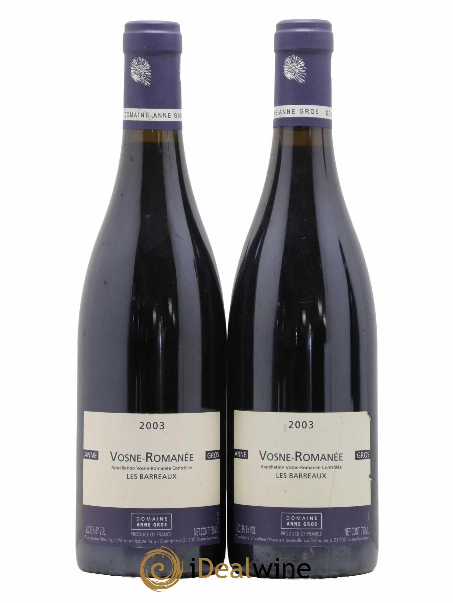 Vosne-Romanée Les Barreaux Anne Gros 2003 - Lot de 5 bouteilles - 2