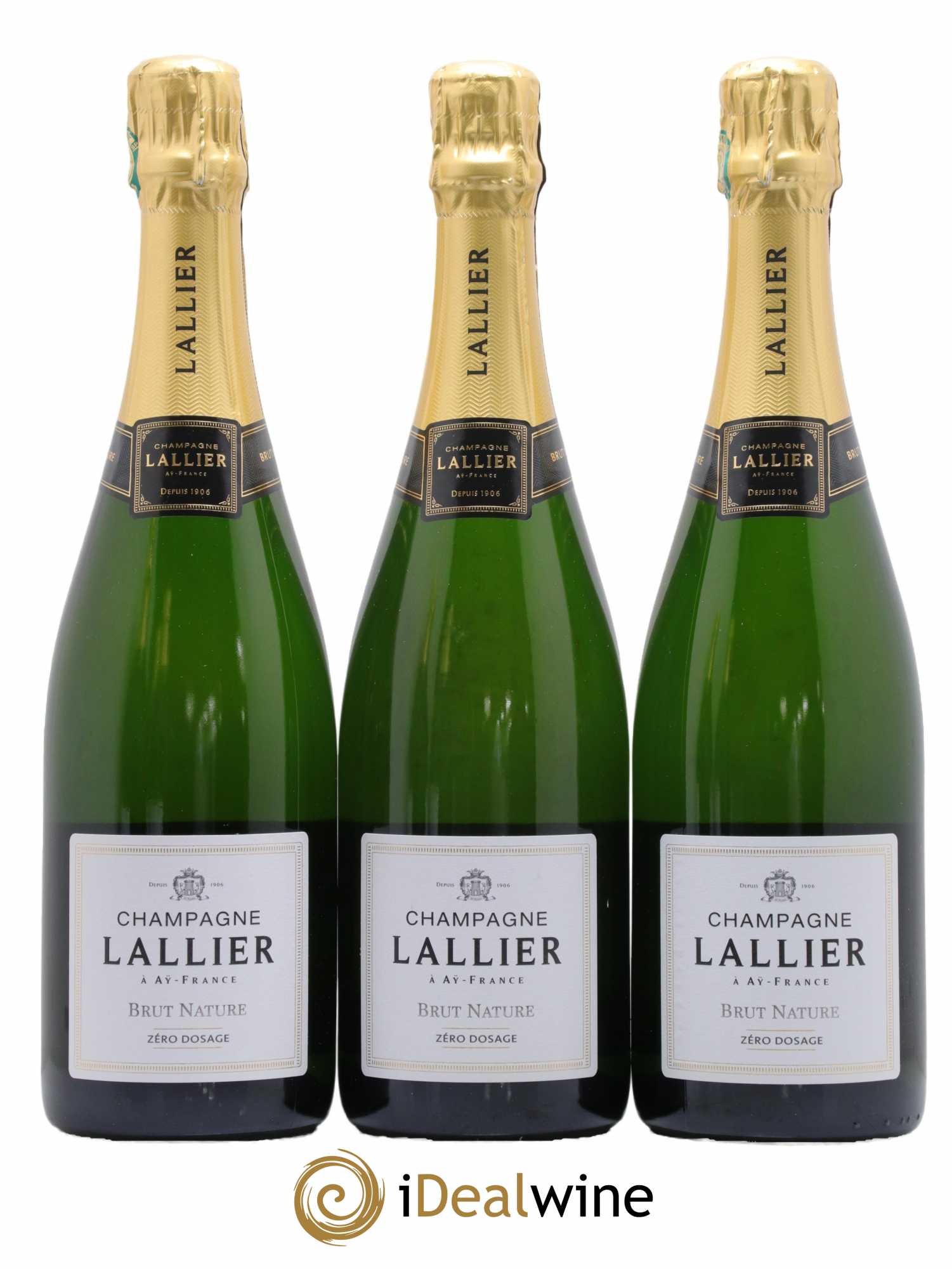 Champagne Lallier Brut Nature Zéro Dosage - Lot of 6 bottles - 1