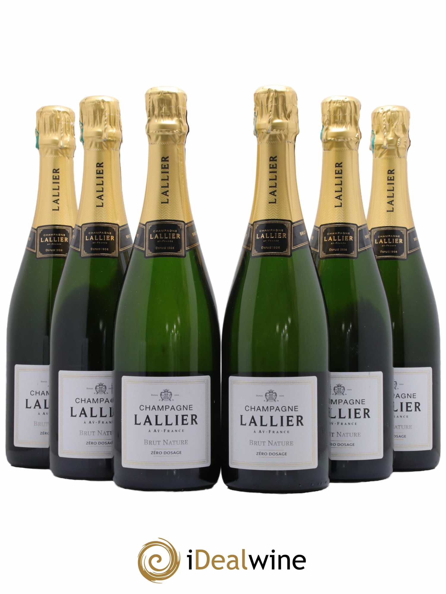 Champagne Lallier Brut Nature Zéro Dosage - Lot of 6 bottles - 0