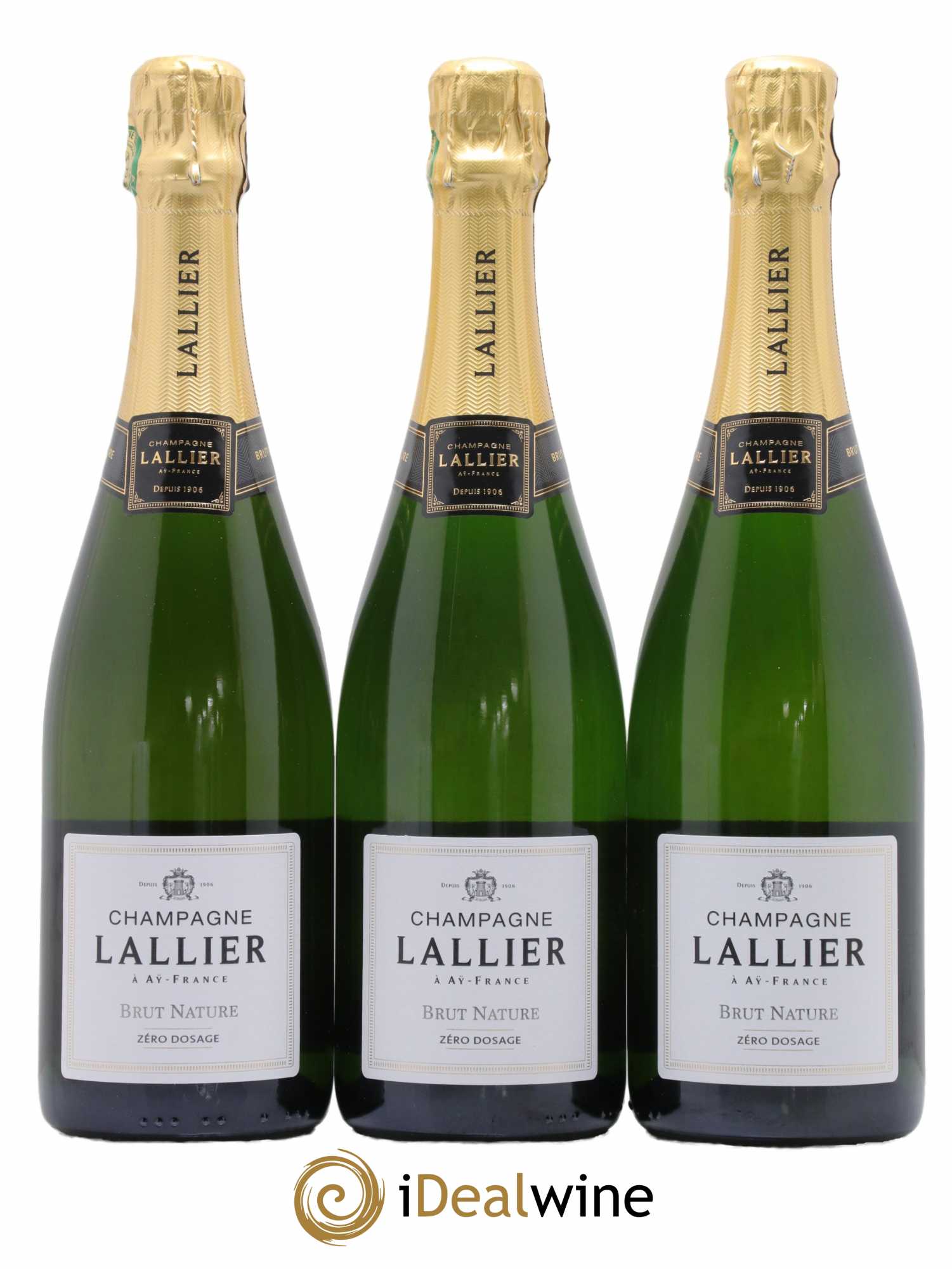 Champagne Lallier Brut Nature Zéro Dosage - Lot de 3 bouteilles - 0