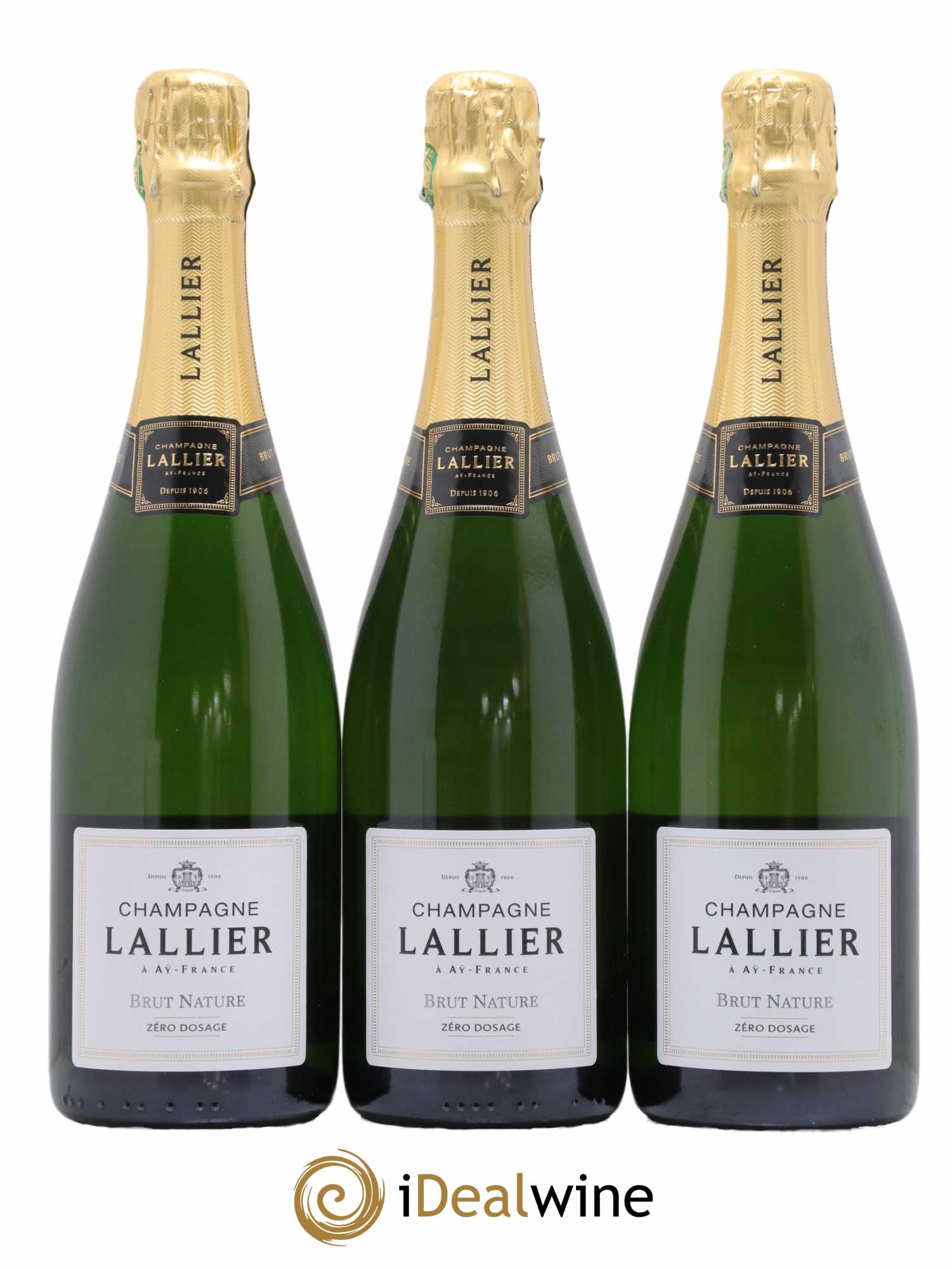 Champagne Lallier Brut Nature Zéro Dosage - Lot de 3 bouteilles - 0