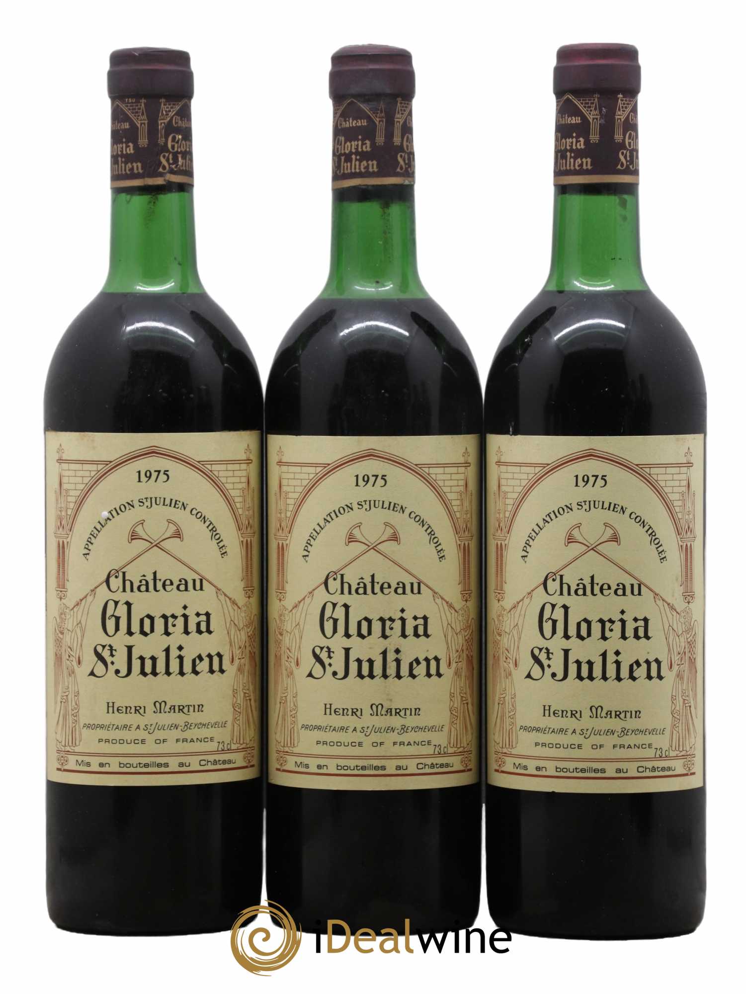 Château Gloria 1975 - Lot de 3 bouteilles - 0