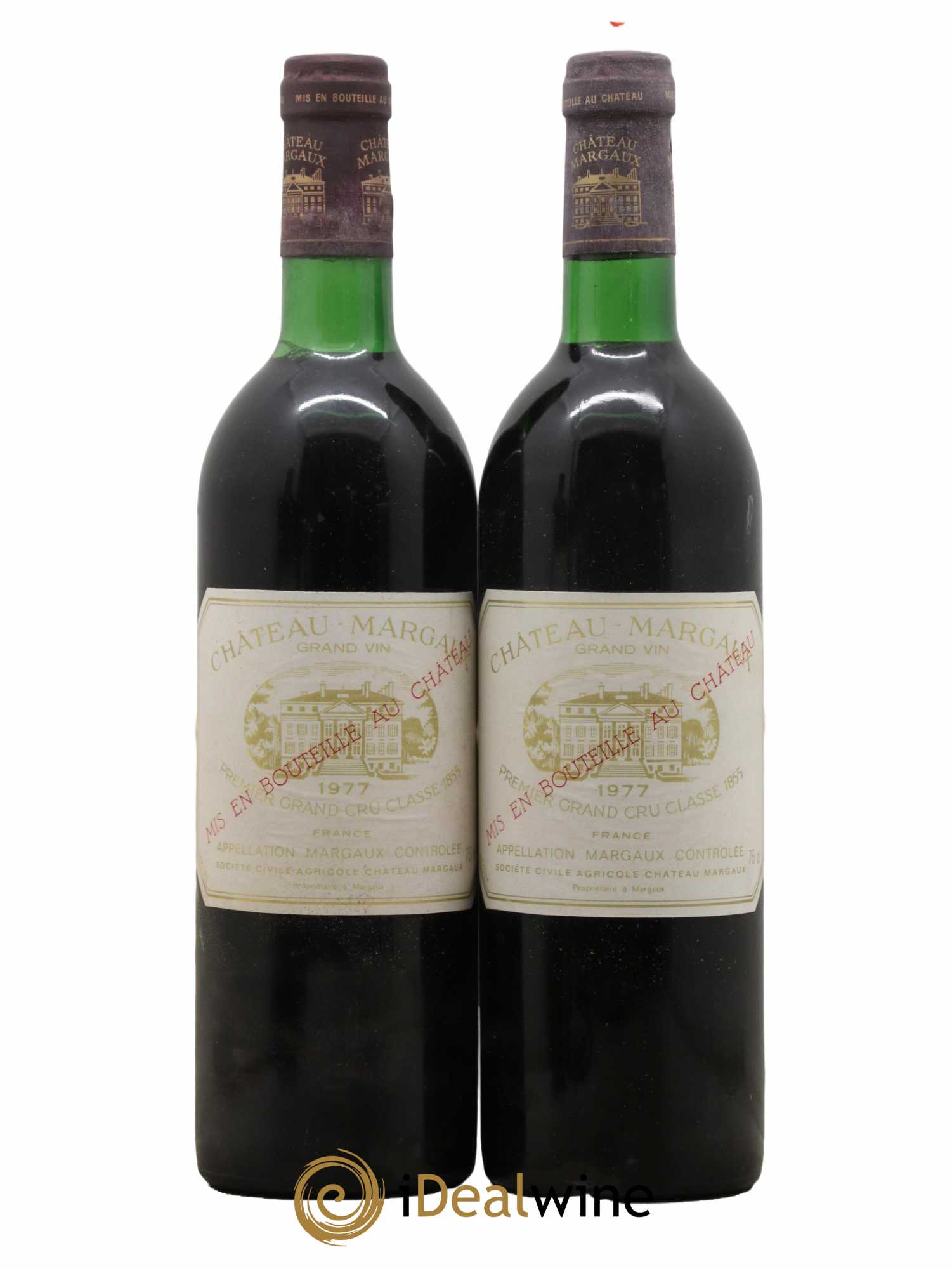 Château Margaux 1er Grand Cru Classé 1977 - Lot de 2 bouteilles - 0