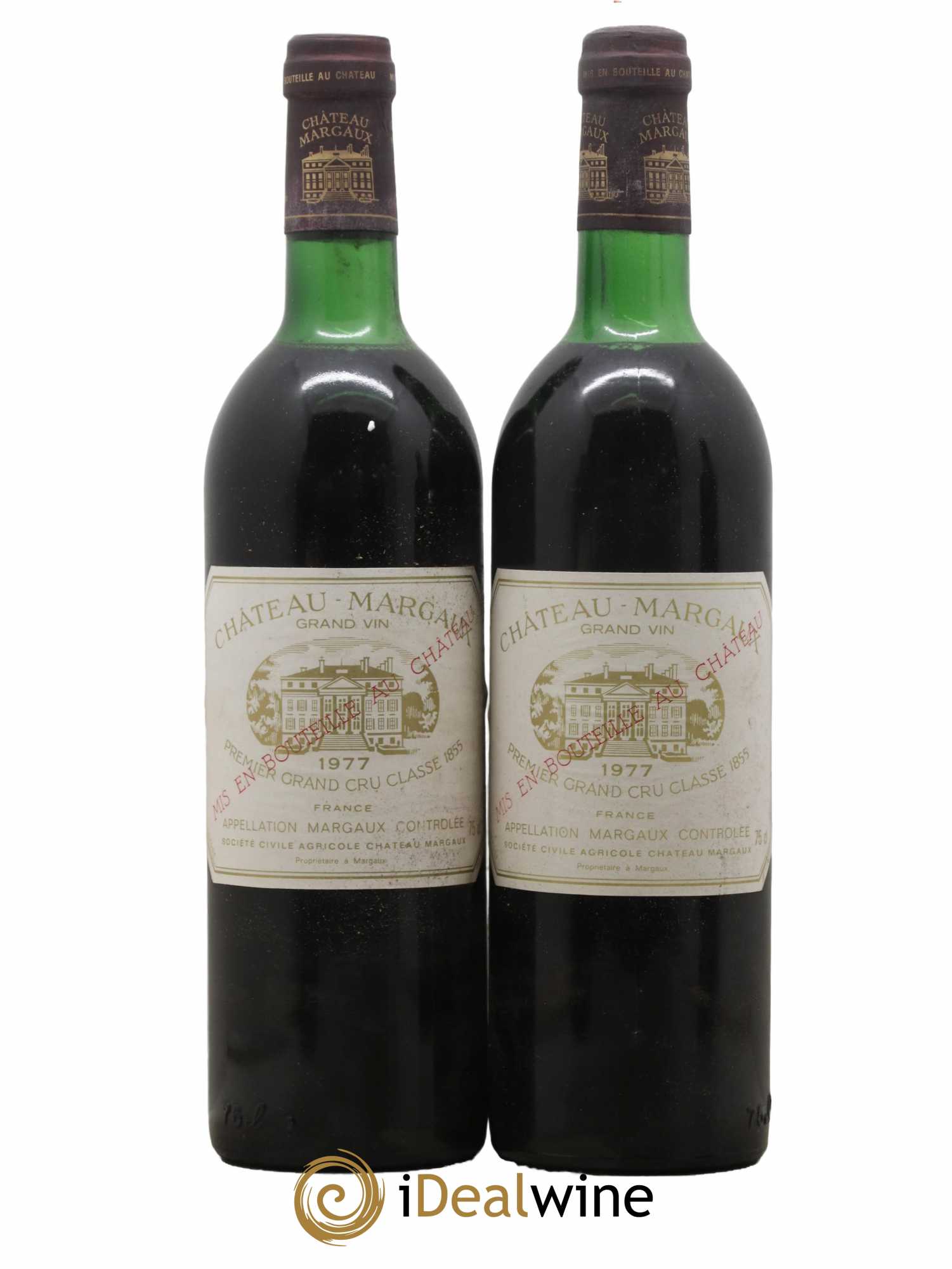 Château Margaux 1er Grand Cru Classé 1977 - Lot de 2 bouteilles - 0