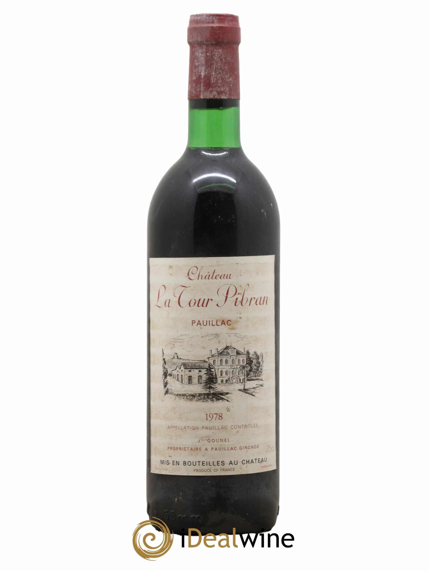 Château Tour Pibran Cru Bourgeois 1978 - Lot de 1 bouteille - 0
