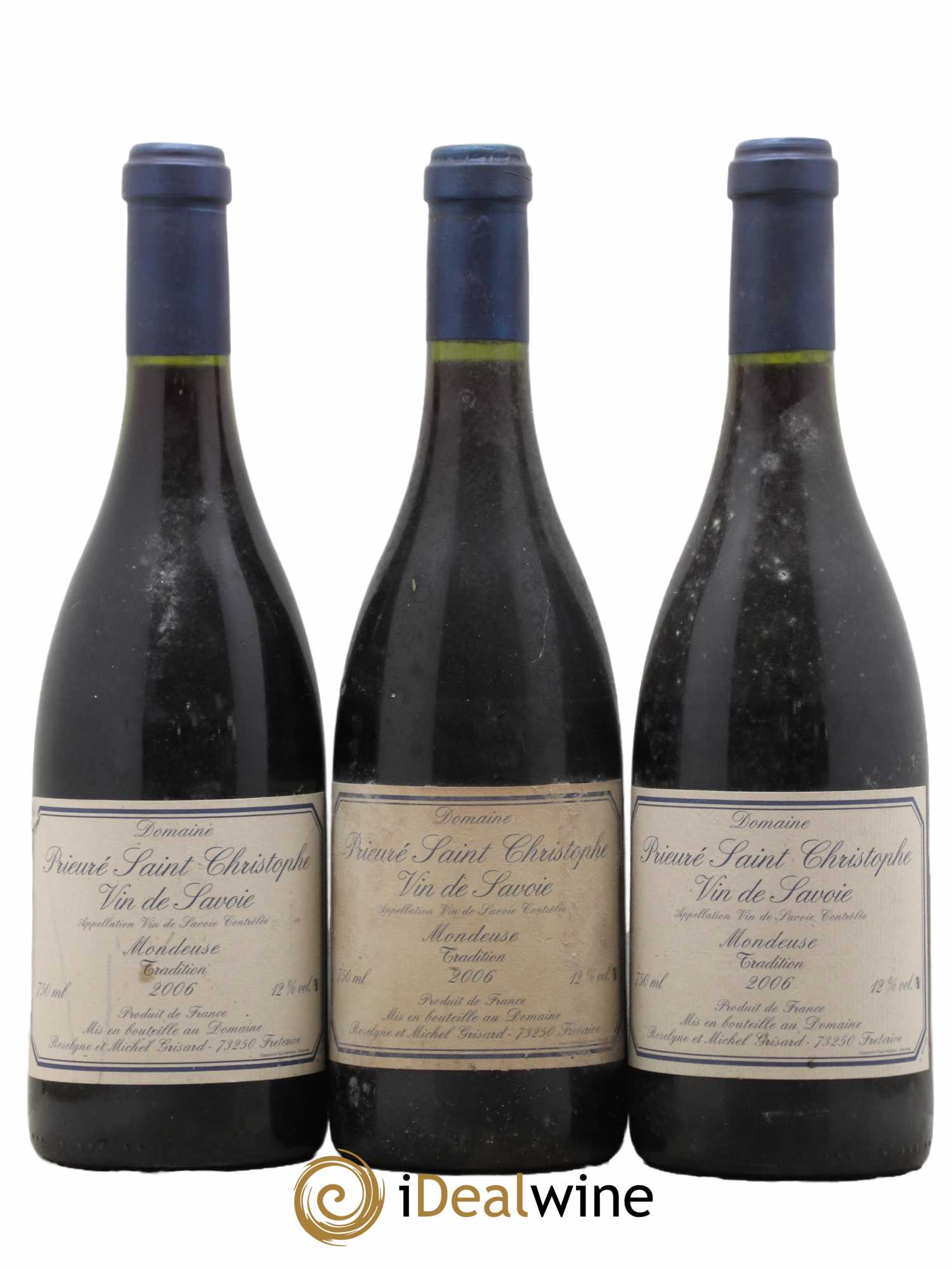 Vin de Savoie Mondeuse Tradition Prieuré Saint Christophe (Domaine) 2006 - Lot de 3 bouteilles - 0