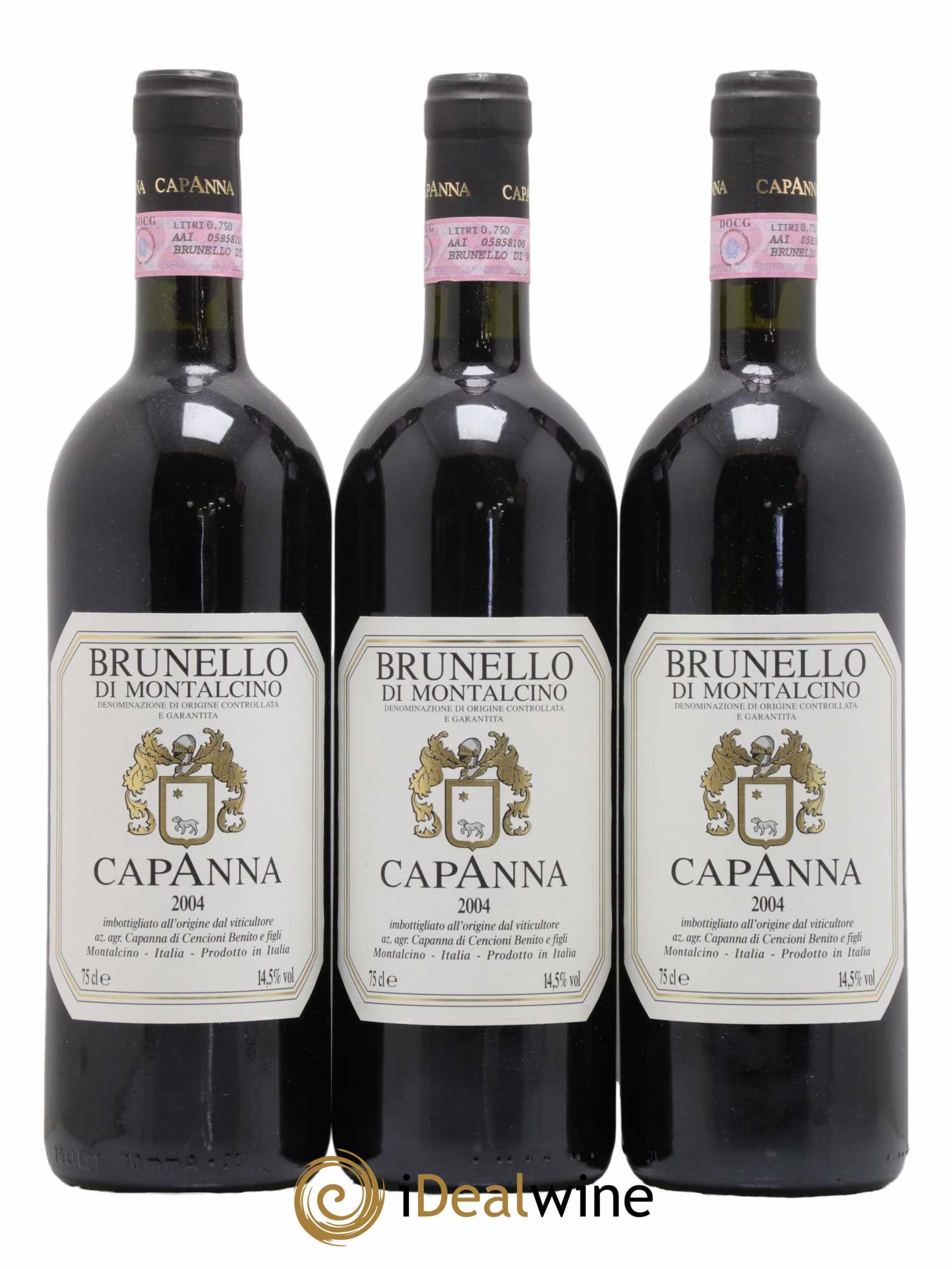 Brunello di Montalcino Capanna 2004 - Lot de 3 bouteilles - 0
