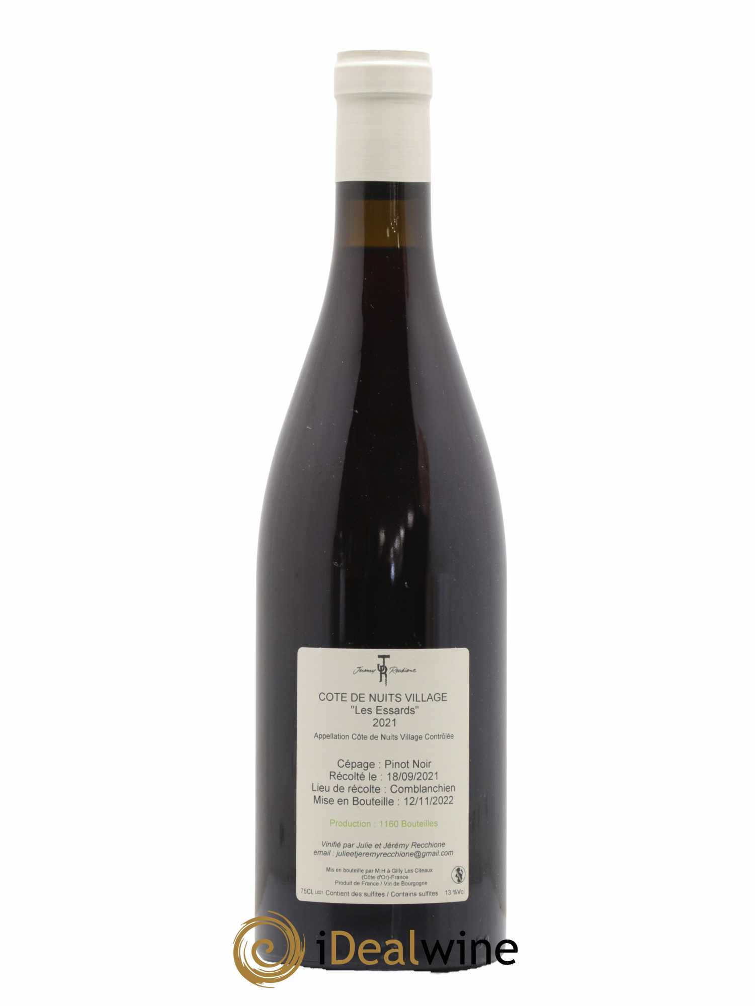 Côte de Nuits-Villages Les Essards Jeremy Recchione 2021 - Lot de 1 bouteille - 1
