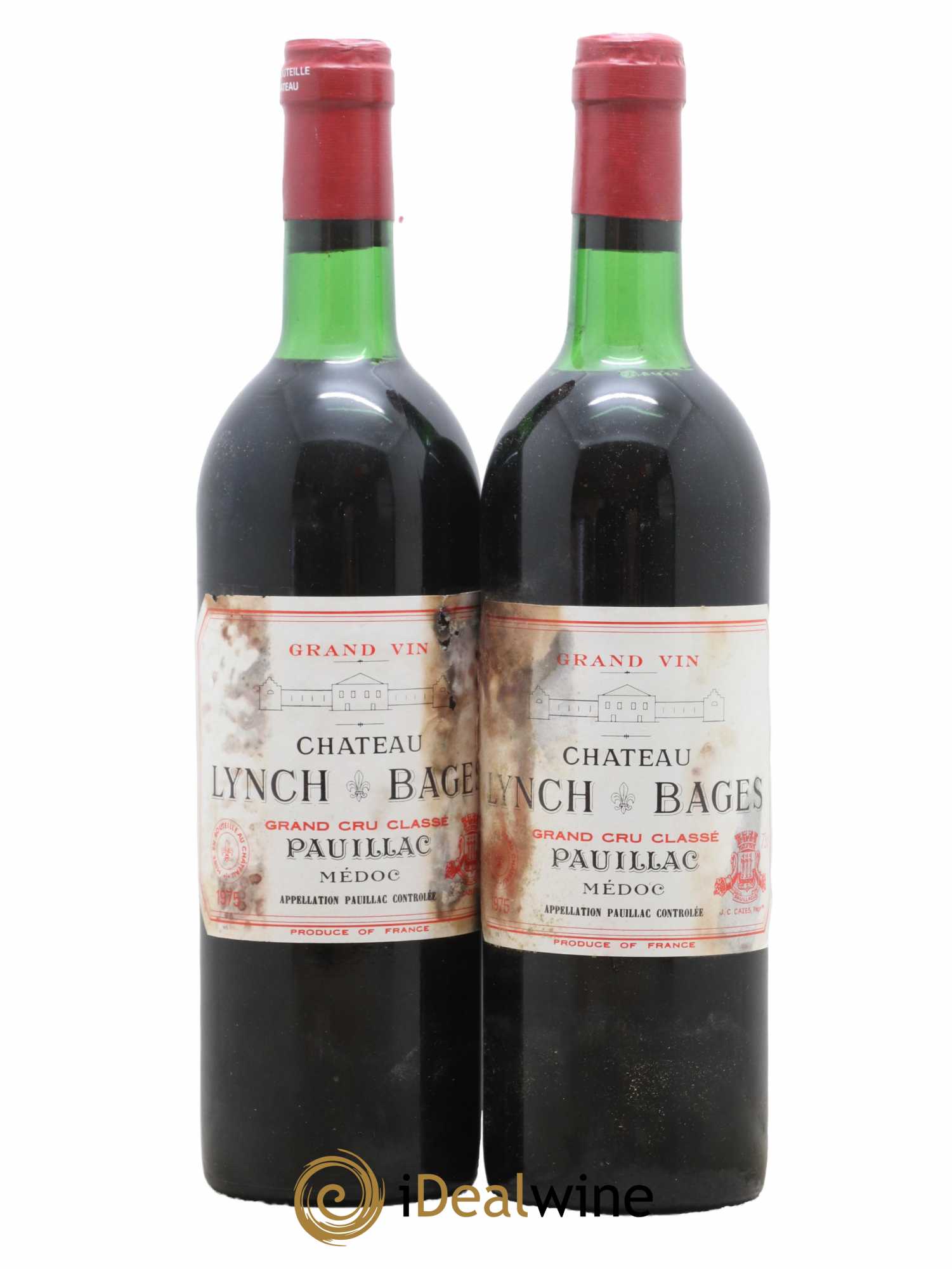 Château Lynch Bages 5ème Grand Cru Classé 1975 - Lot de 2 bouteilles - 0