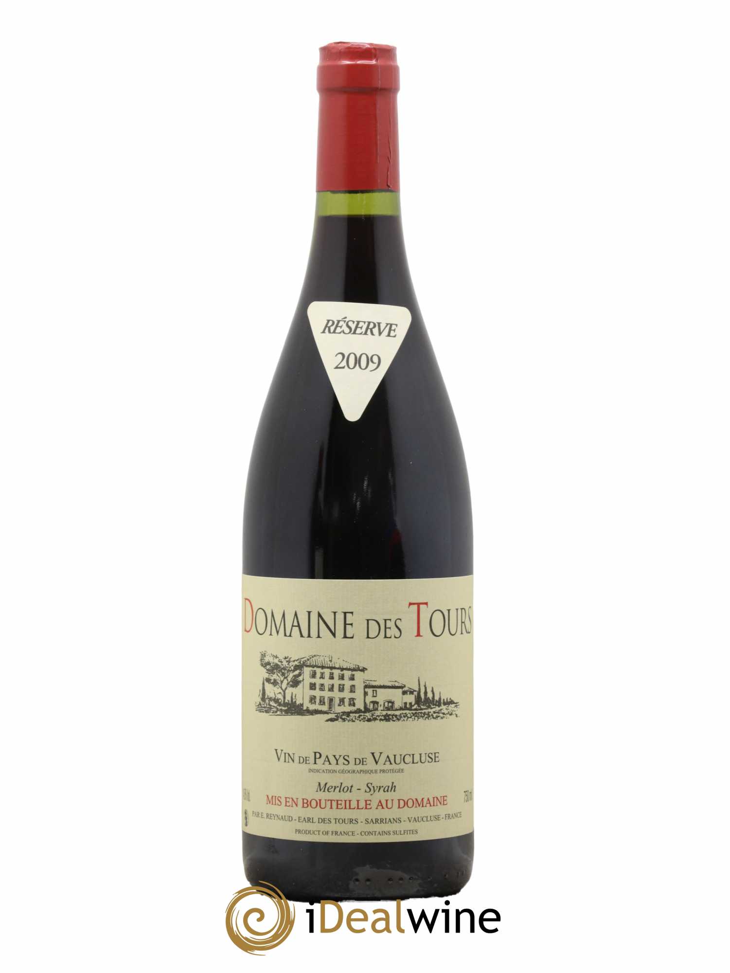 Vaucluse Domaine des Tours Merlot-Syrah Emmanuel Reynaud 2009 - Lot de 1 bouteille - 0