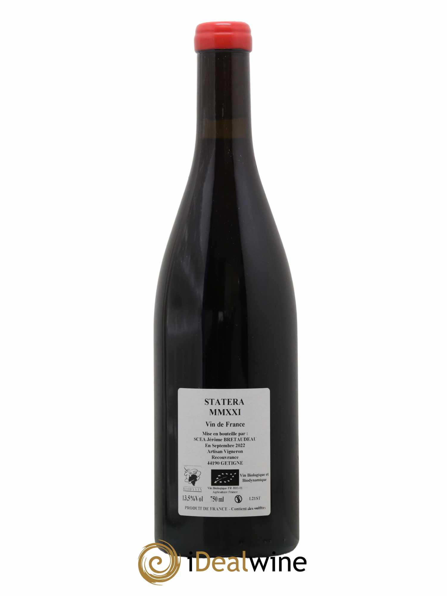 Vin de France Statera Jérôme Bretaudeau - Domaine de Bellevue 2021 - Lot de 1 bouteille - 1