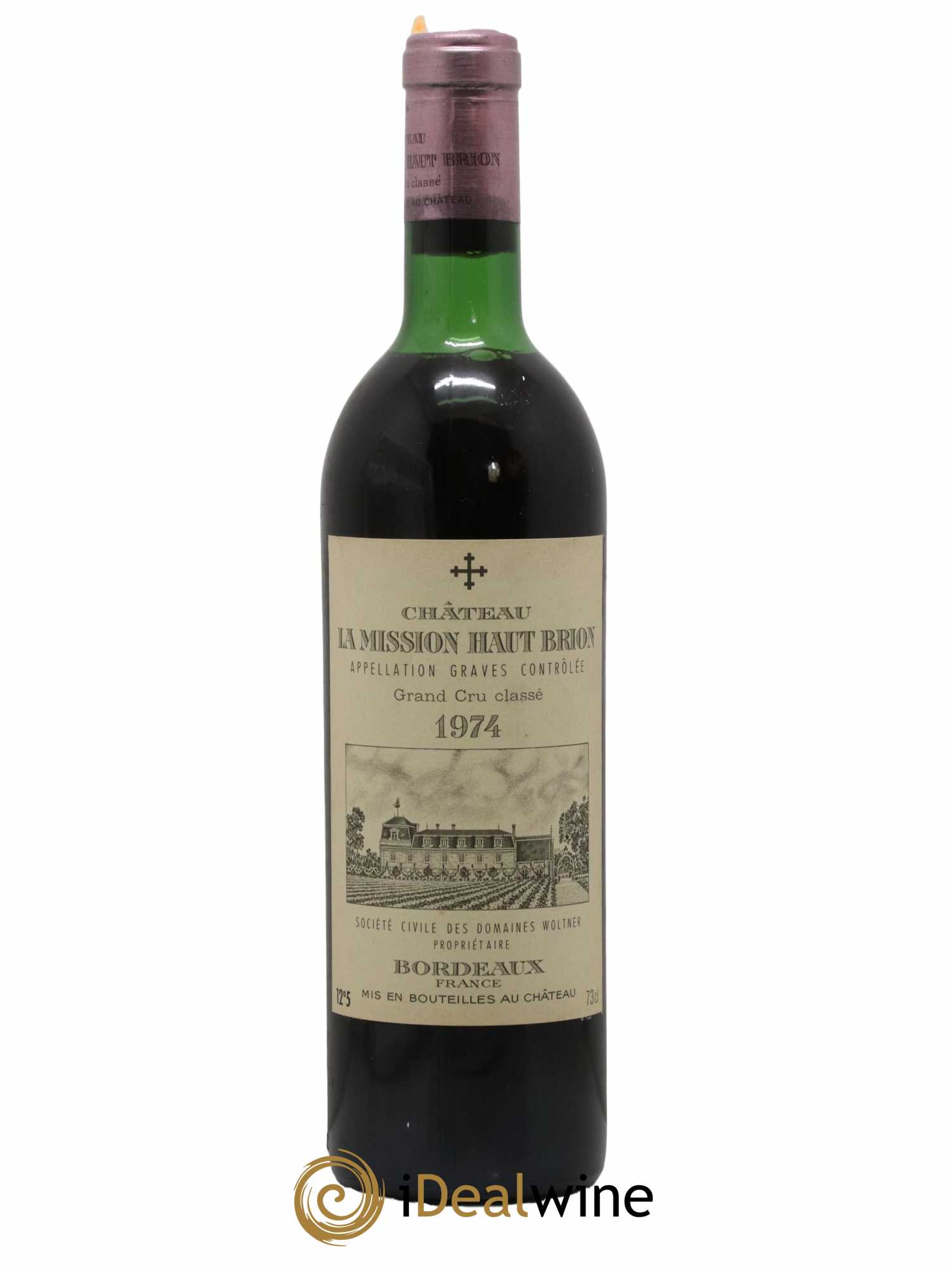 Château la Mission Haut-Brion Cru Classé de Graves 1974 - Lot de 1 bouteille - 0