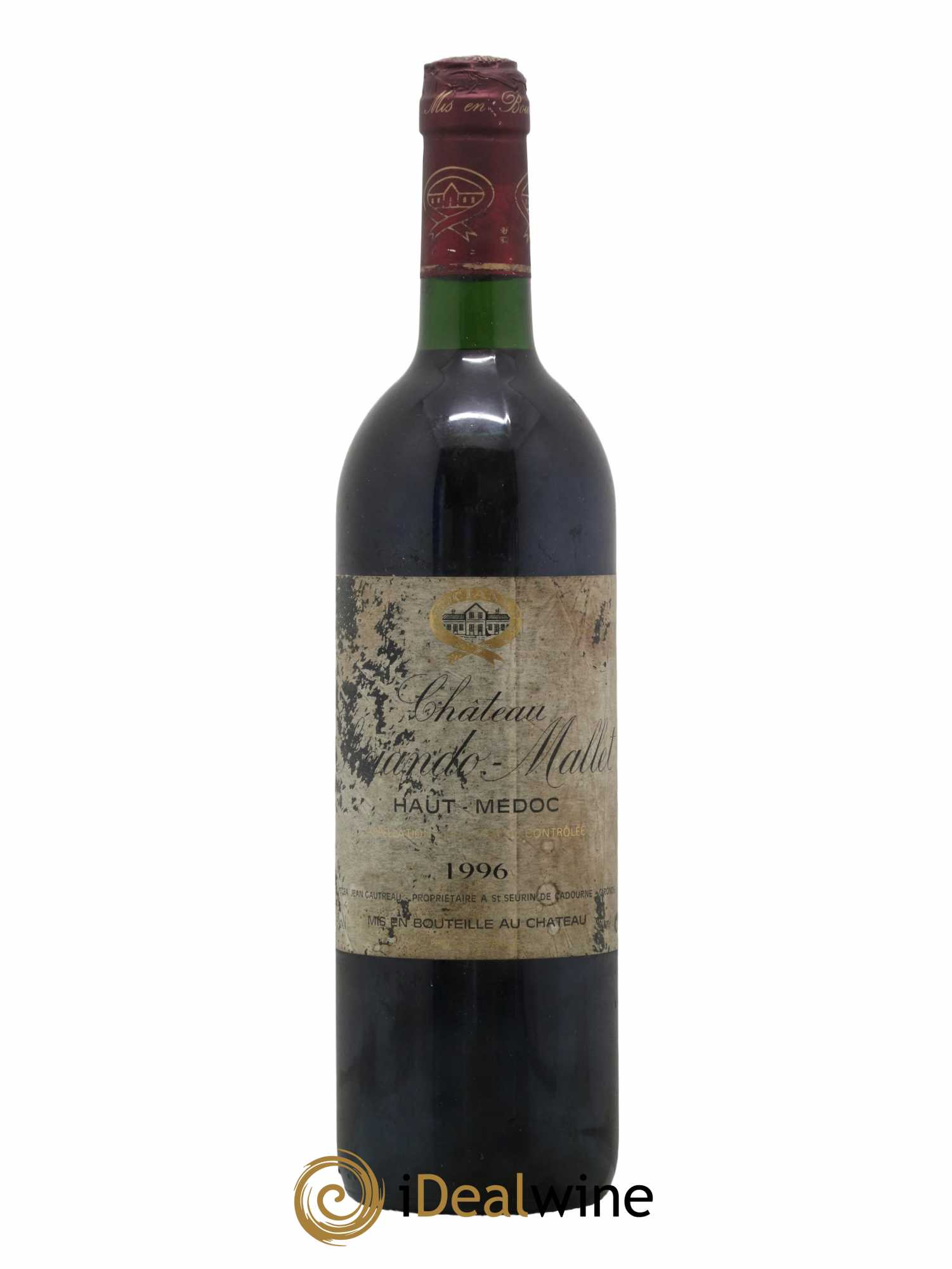 Château Sociando Mallet 1996 - Lot de 1 bouteille - 0