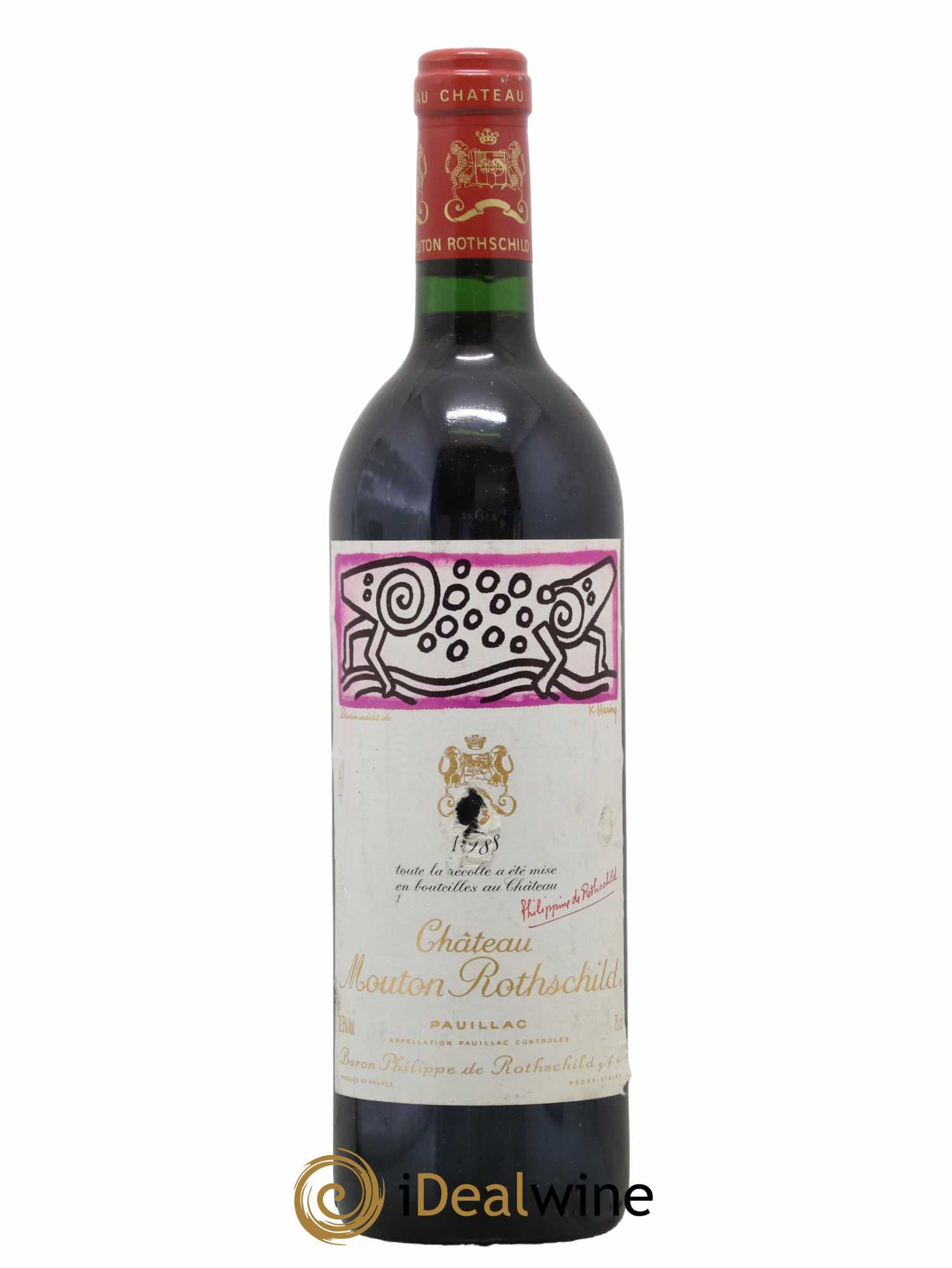 Château Mouton Rothschild 1er Grand Cru Classé 1988 - Lot de 1 bouteille - 0