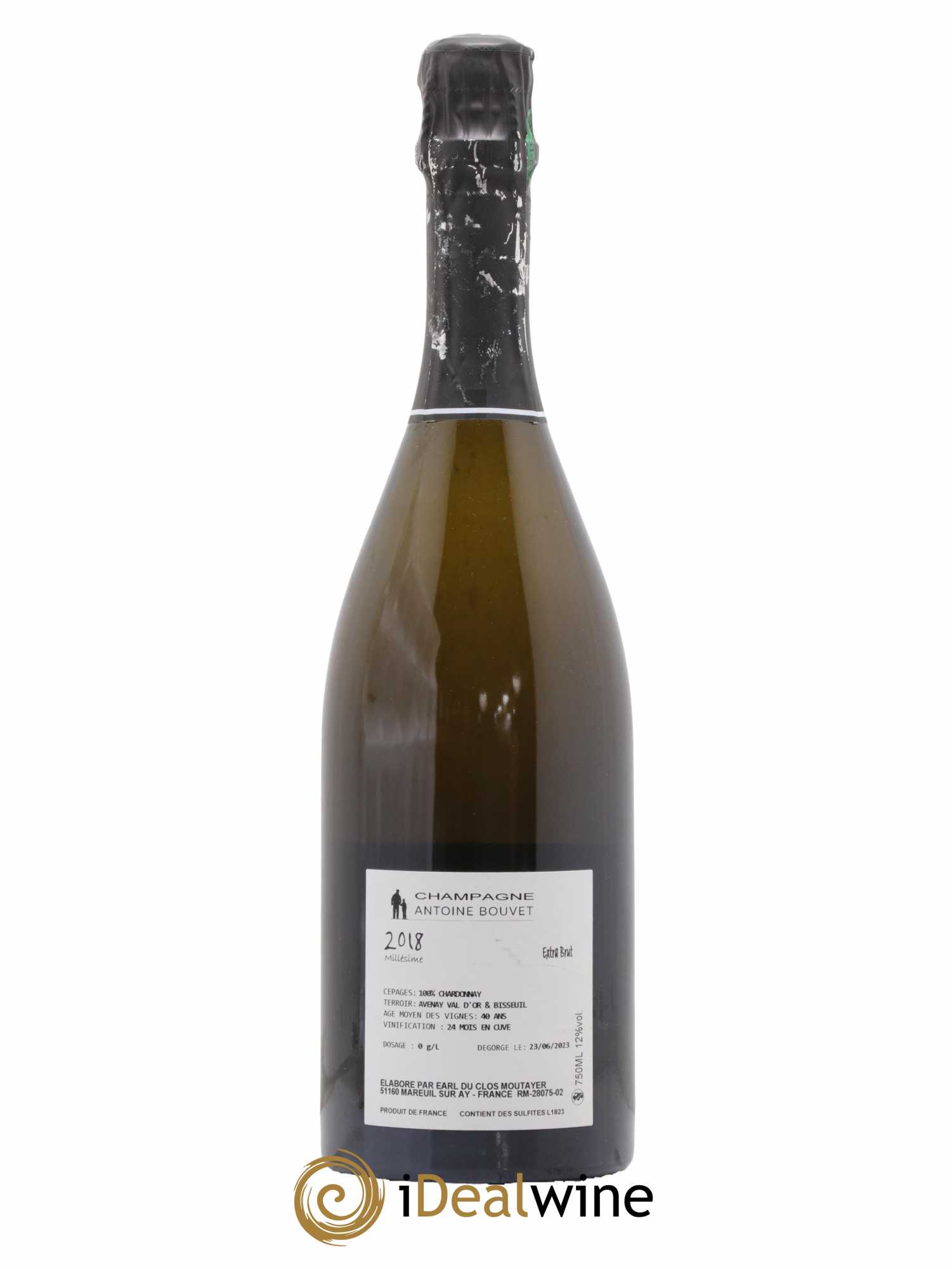 Champagne Extra Brut Blanc de Blancs Antoine Bouvet 2018 - Lot de 1 bouteille - 1