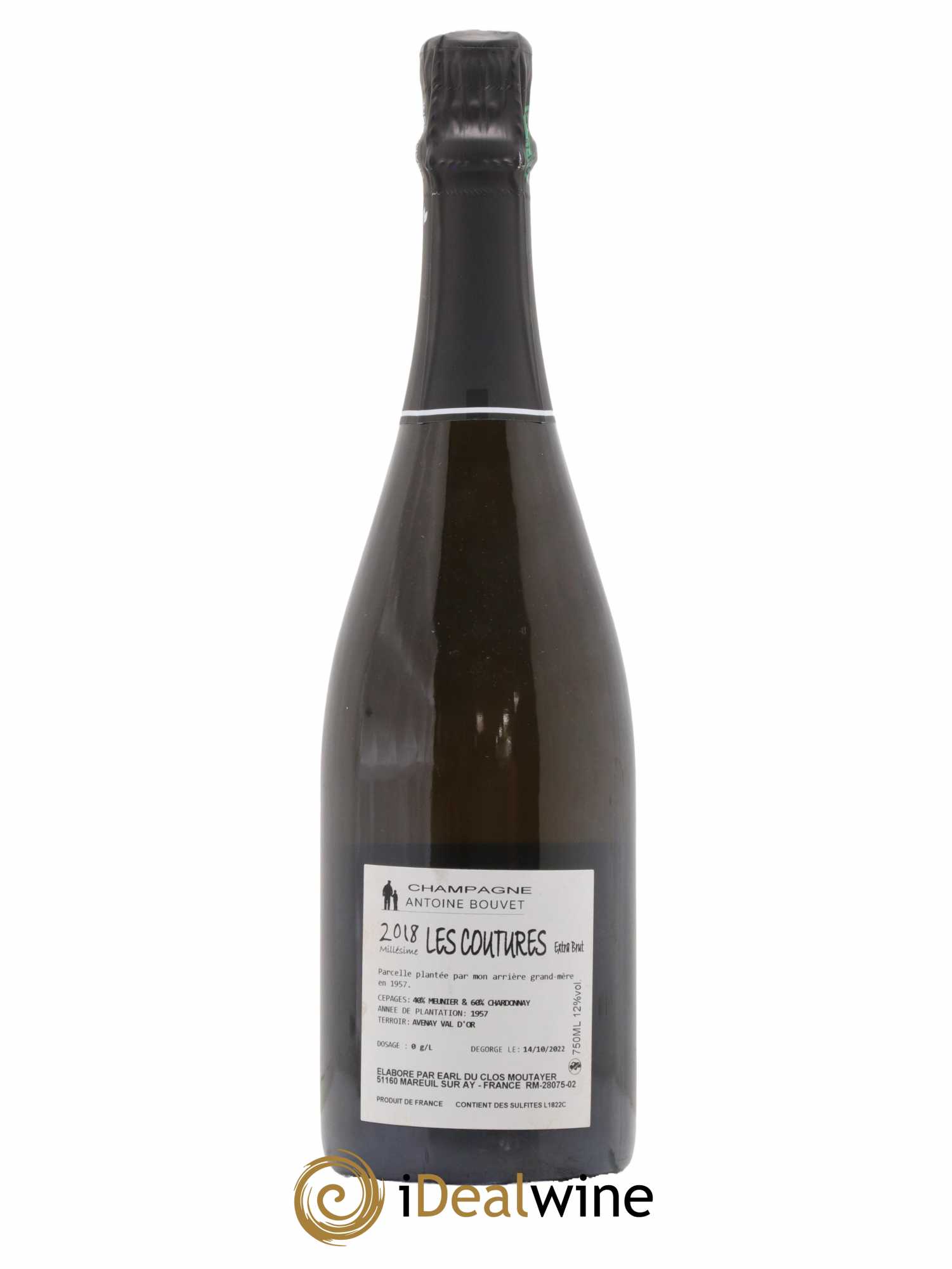 Les Coutures Extra-Brut Antoine Bouvet 2018 - Lot de 1 bouteille - 1