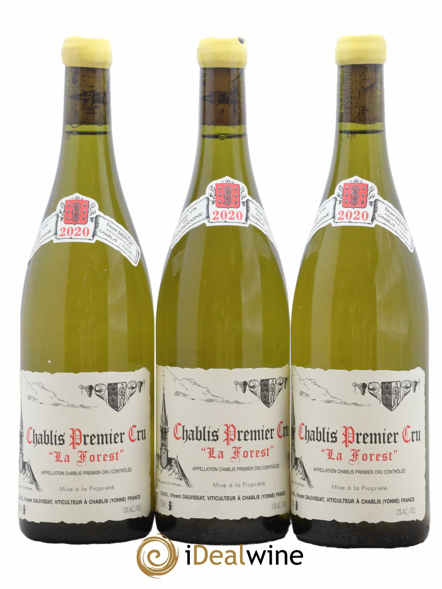 Chablis 1er Cru La Forest Vincent Dauvissat (Domaine) 2020 - Lot de 3 bouteilles - 0
