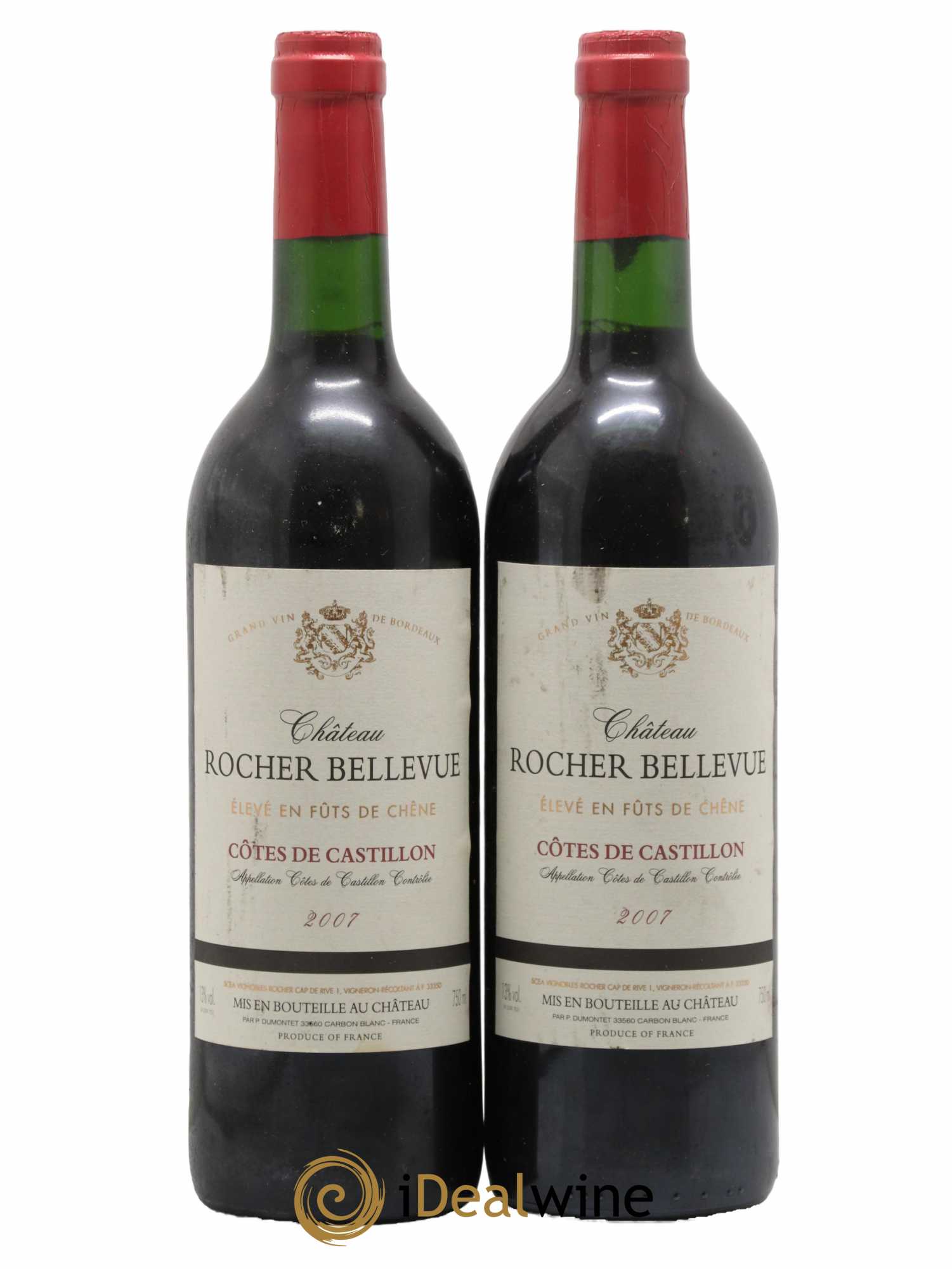 Castillon-Côtes-de-Bordeaux (Côtes-de-Castillon) Chateau Rocher Bellevue 2007 - Lot de 2 bouteilles - 0