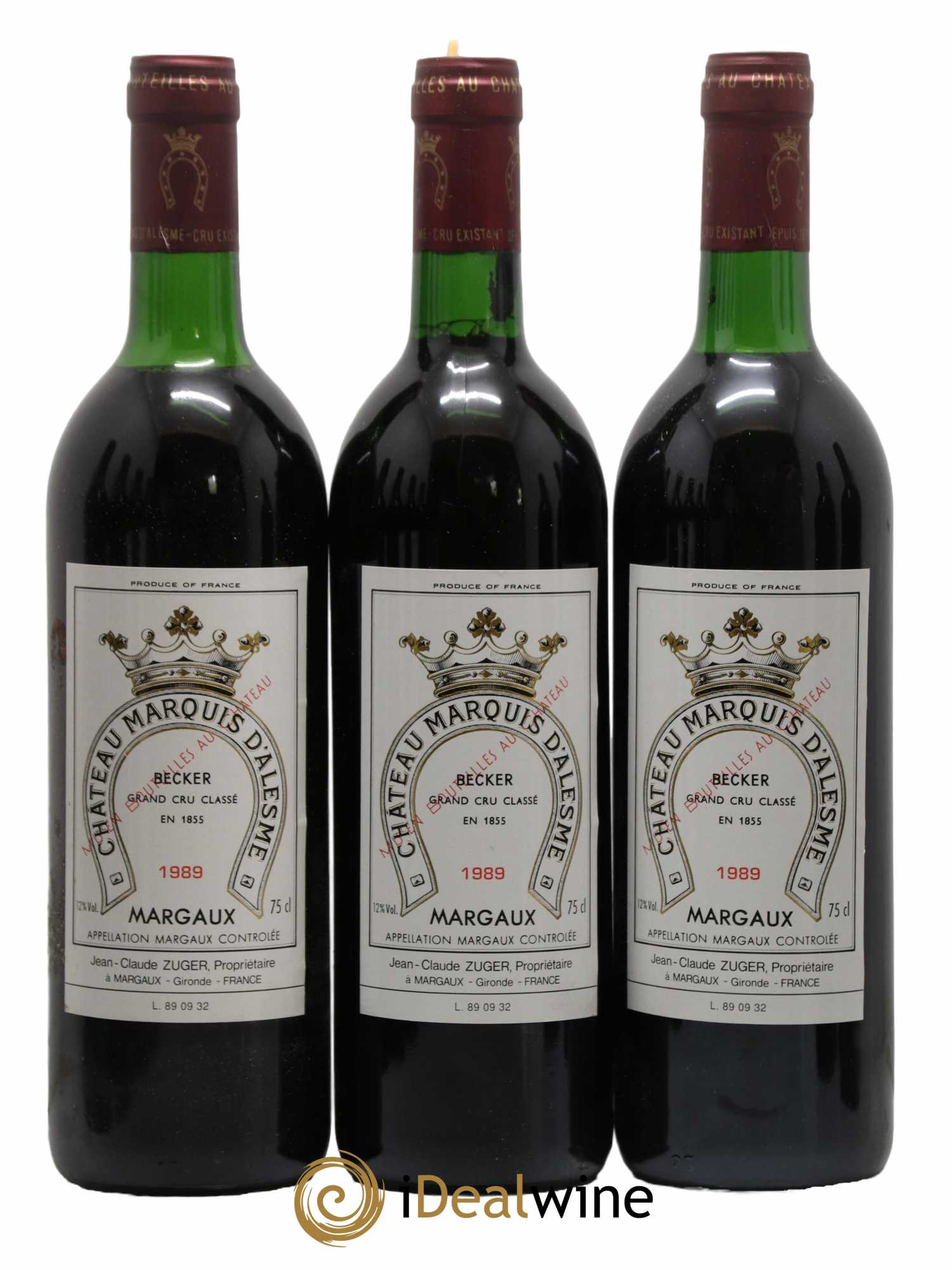 Château Marquis d'Alesme 1989 - Lot de 12 bouteilles - 2