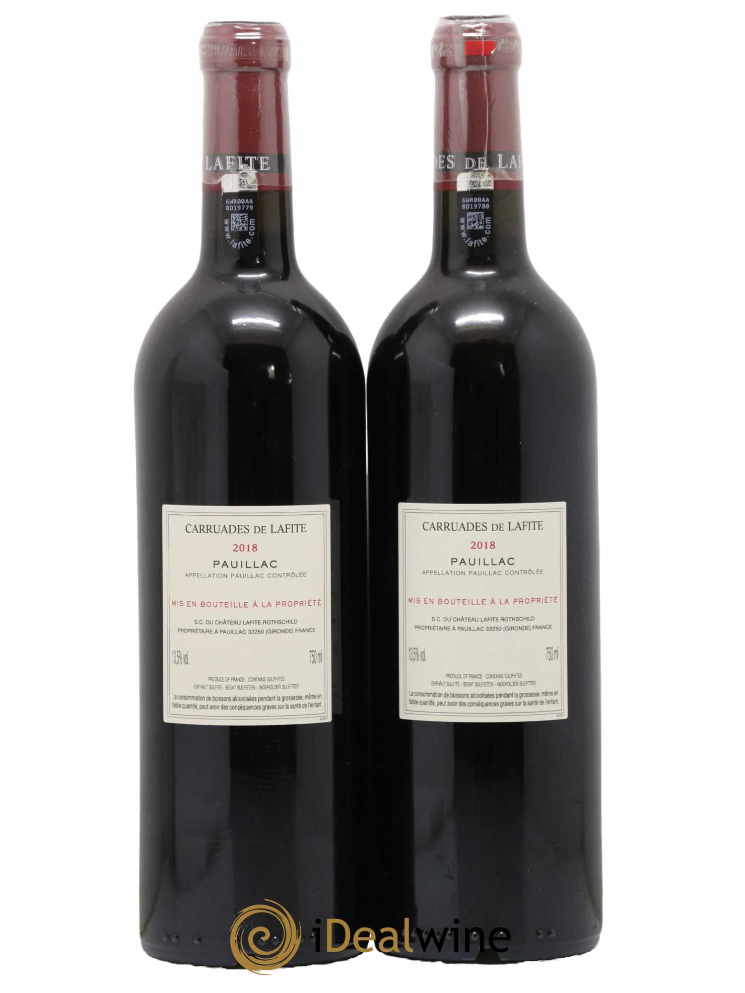 Carruades de Lafite Rothschild Second Vin 2018 - Lot de 2 bouteilles - 1