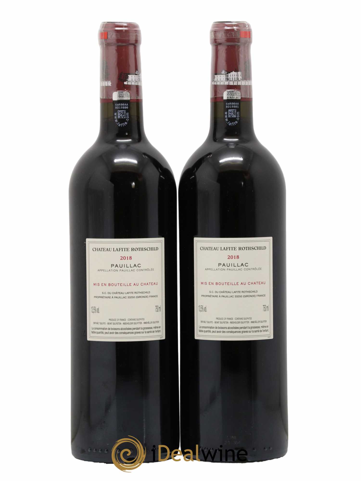 Château Lafite Rothschild 1er Grand Cru Classé 2018 - Lot de 2 bouteilles - 1