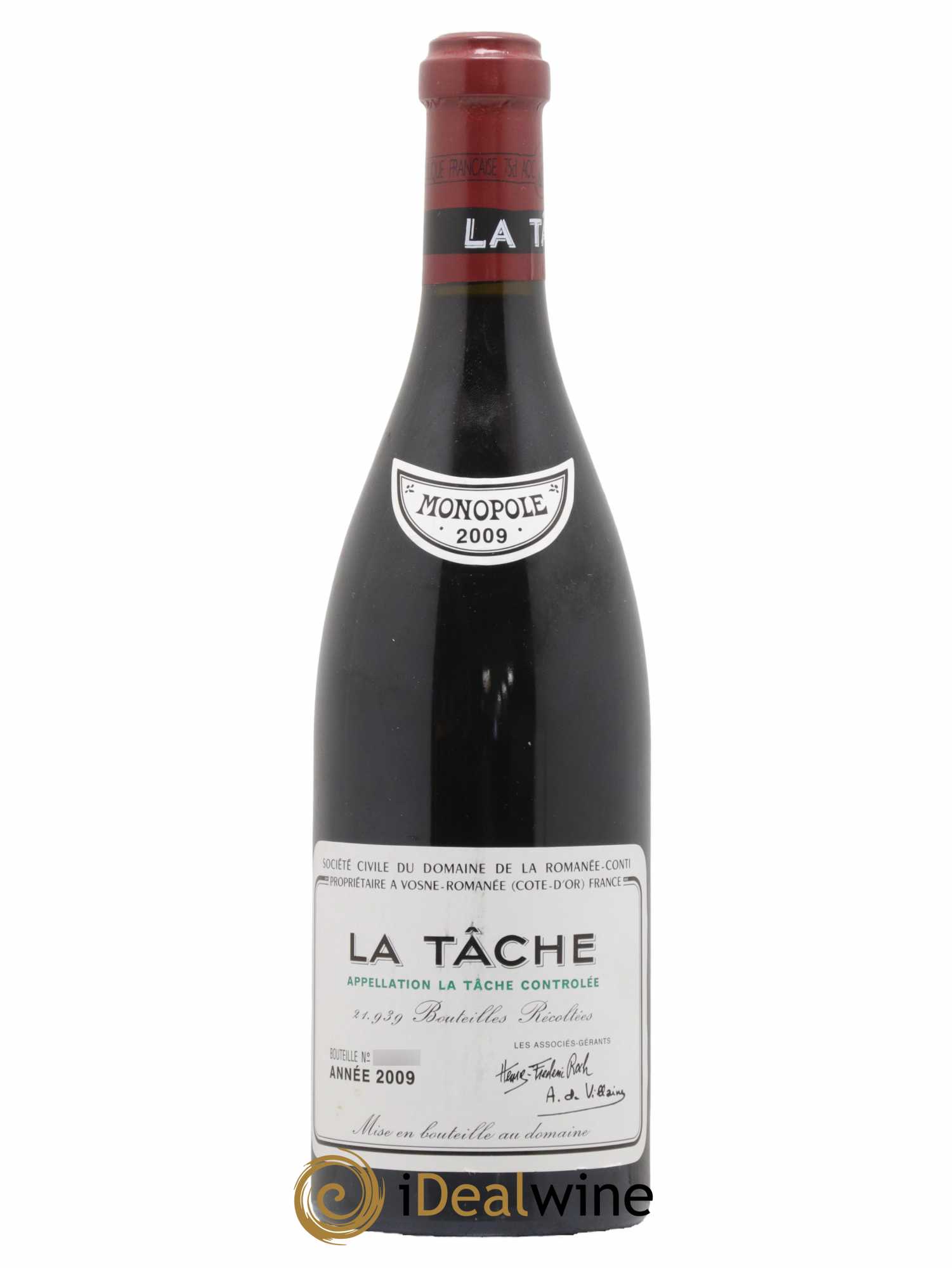 La Tâche Grand Cru Domaine de la Romanée-Conti 2009 - Lot de 1 bouteille - 0