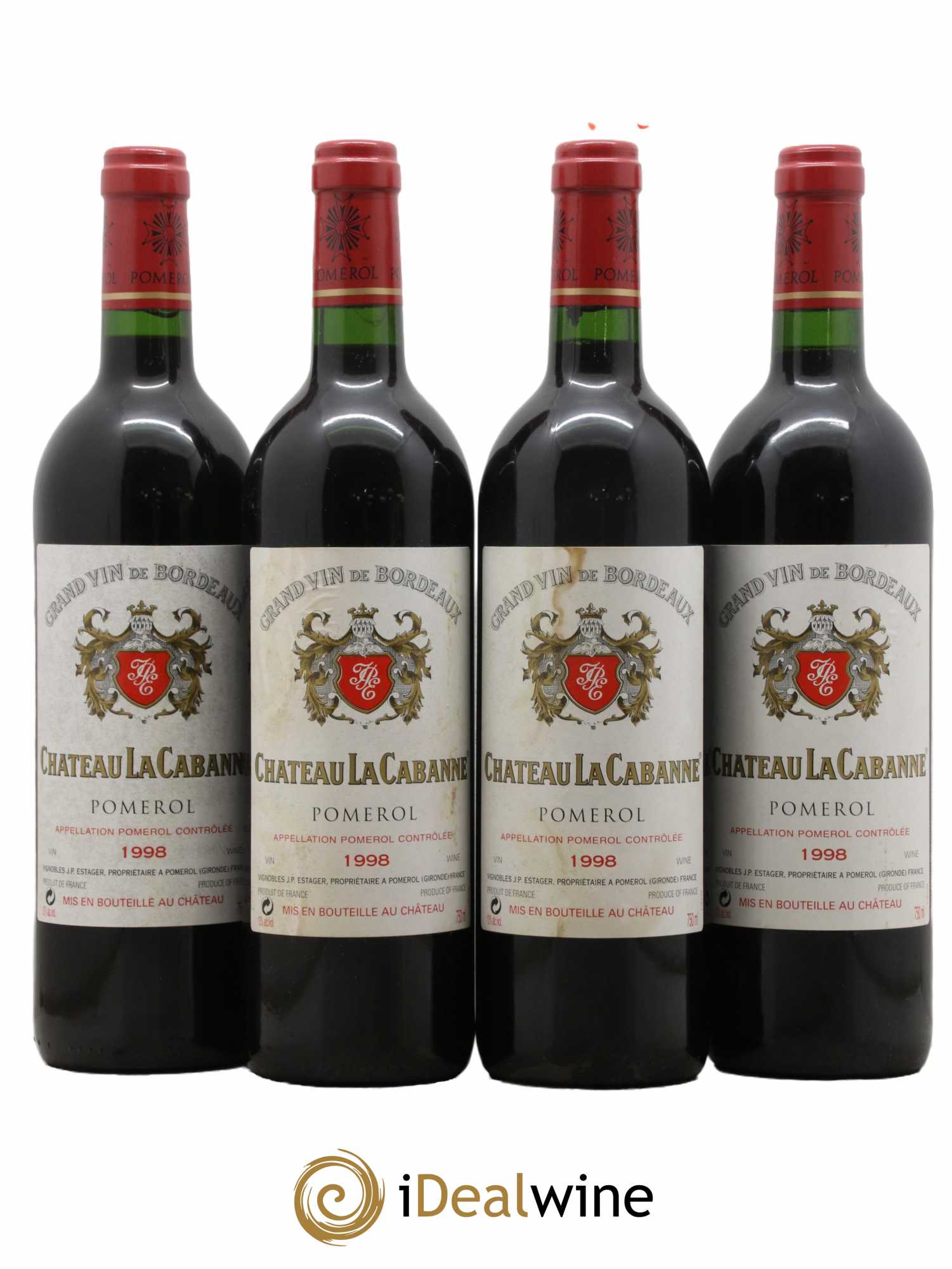 Château la Cabanne 1998 - Lot de 4 bouteilles - 0