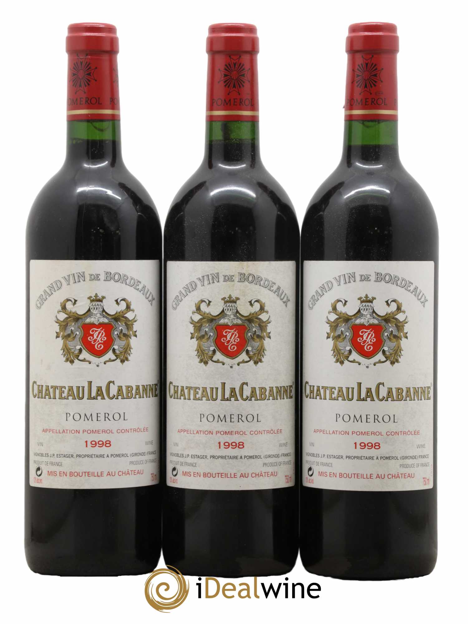 Château la Cabanne 1998 - Lot de 3 bouteilles - 0