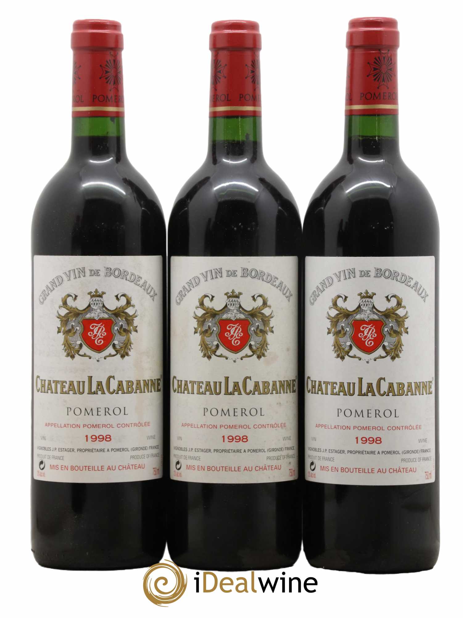 Château la Cabanne 1998 - Lot de 3 bouteilles - 0