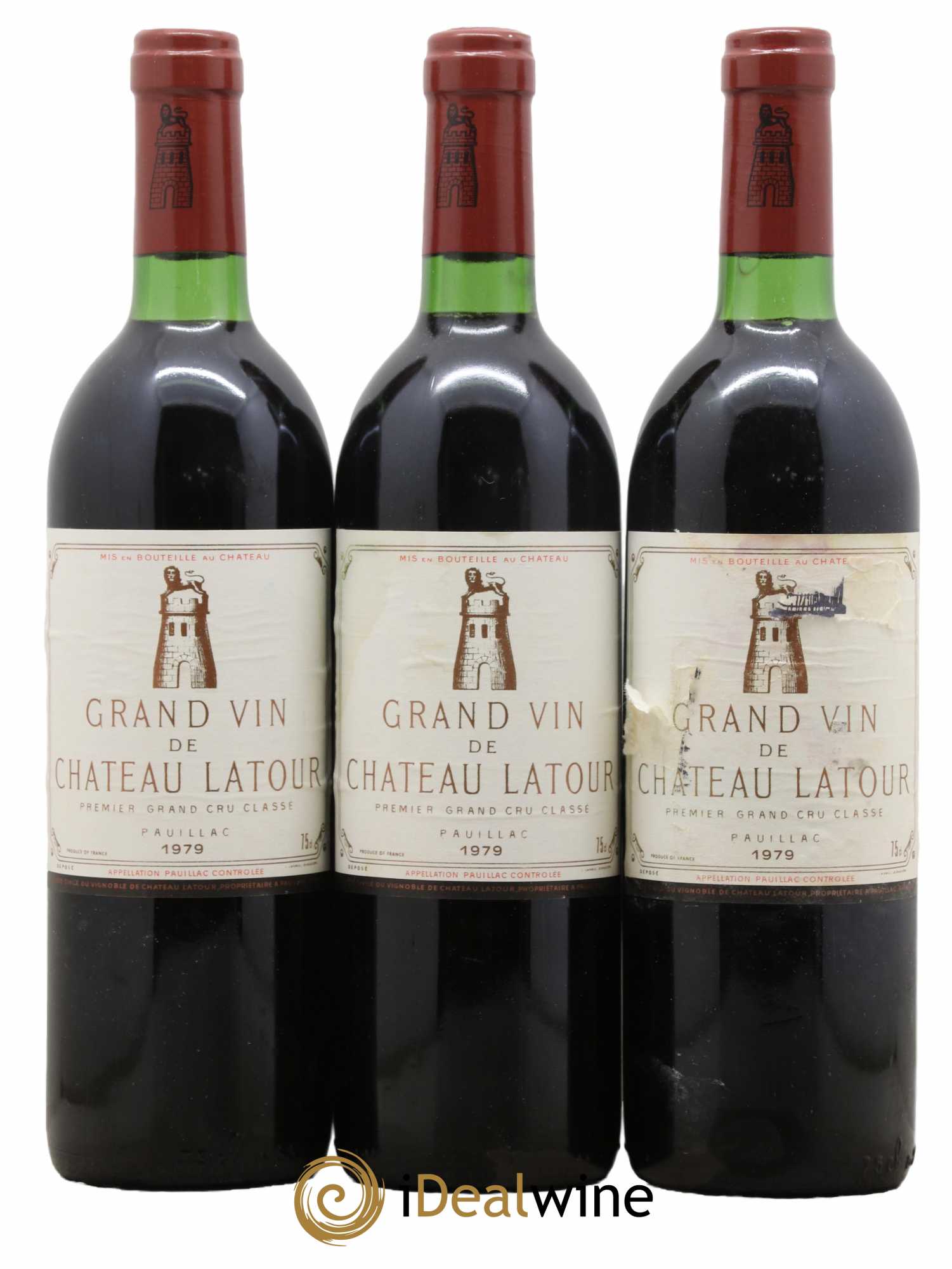 Château Latour 1er Grand Cru Classé 1979 - Lot de 3 bouteilles - 0