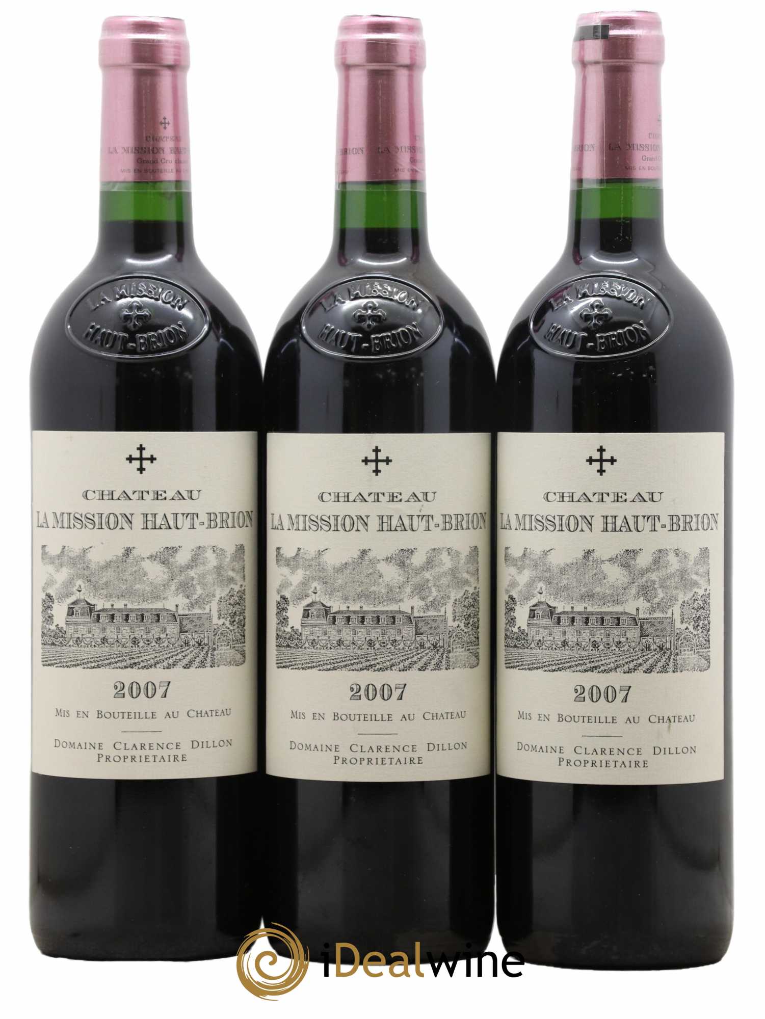 Château la Mission Haut-Brion Cru Classé de Graves 2007 - Lot of 3 bottles - 0