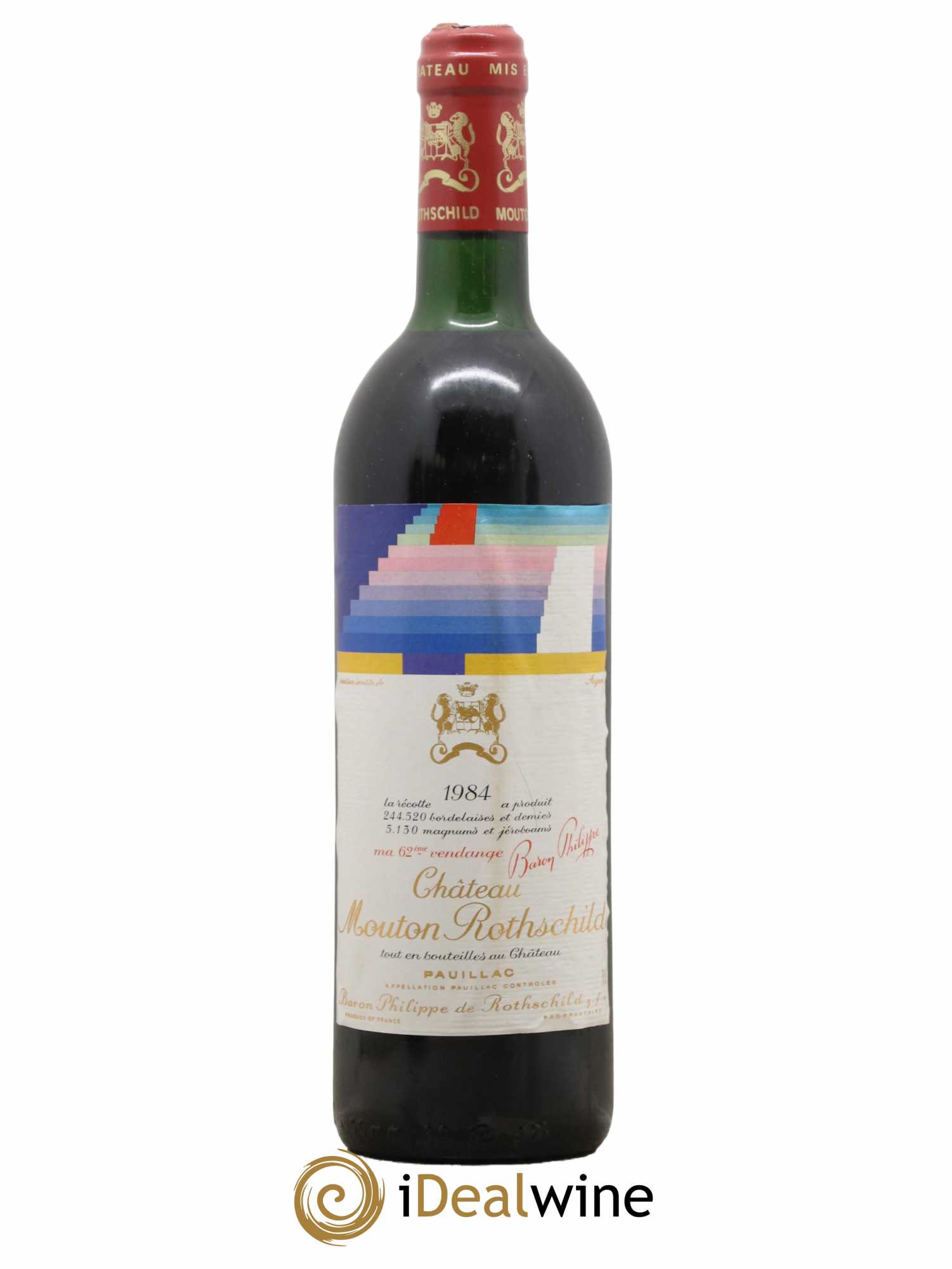 Château Mouton Rothschild 1er Grand Cru Classé 1984 - Lot de 1 bouteille - 0