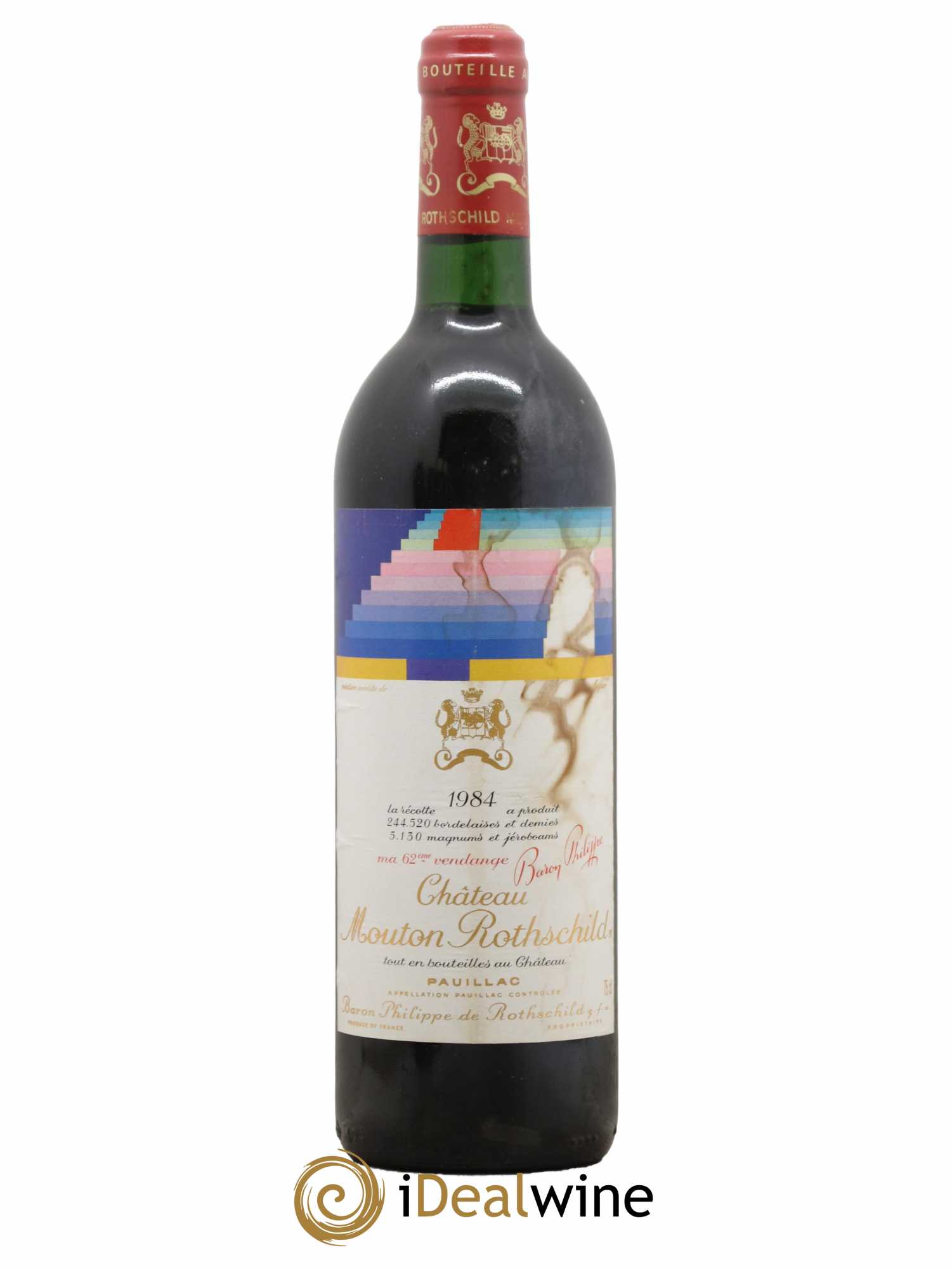 Château Mouton Rothschild 1er Grand Cru Classé 1984 - Lot de 1 bouteille - 0