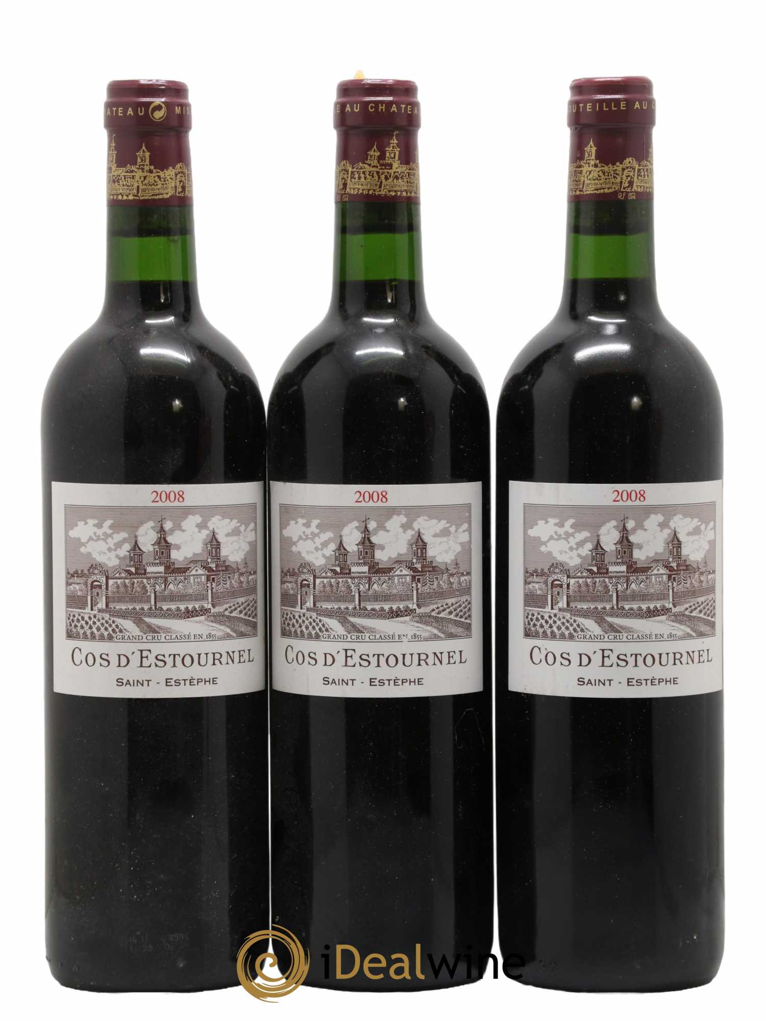 Cos d'Estournel 2ème Grand Cru Classé 2008 - Lot de 3 bouteilles - 0