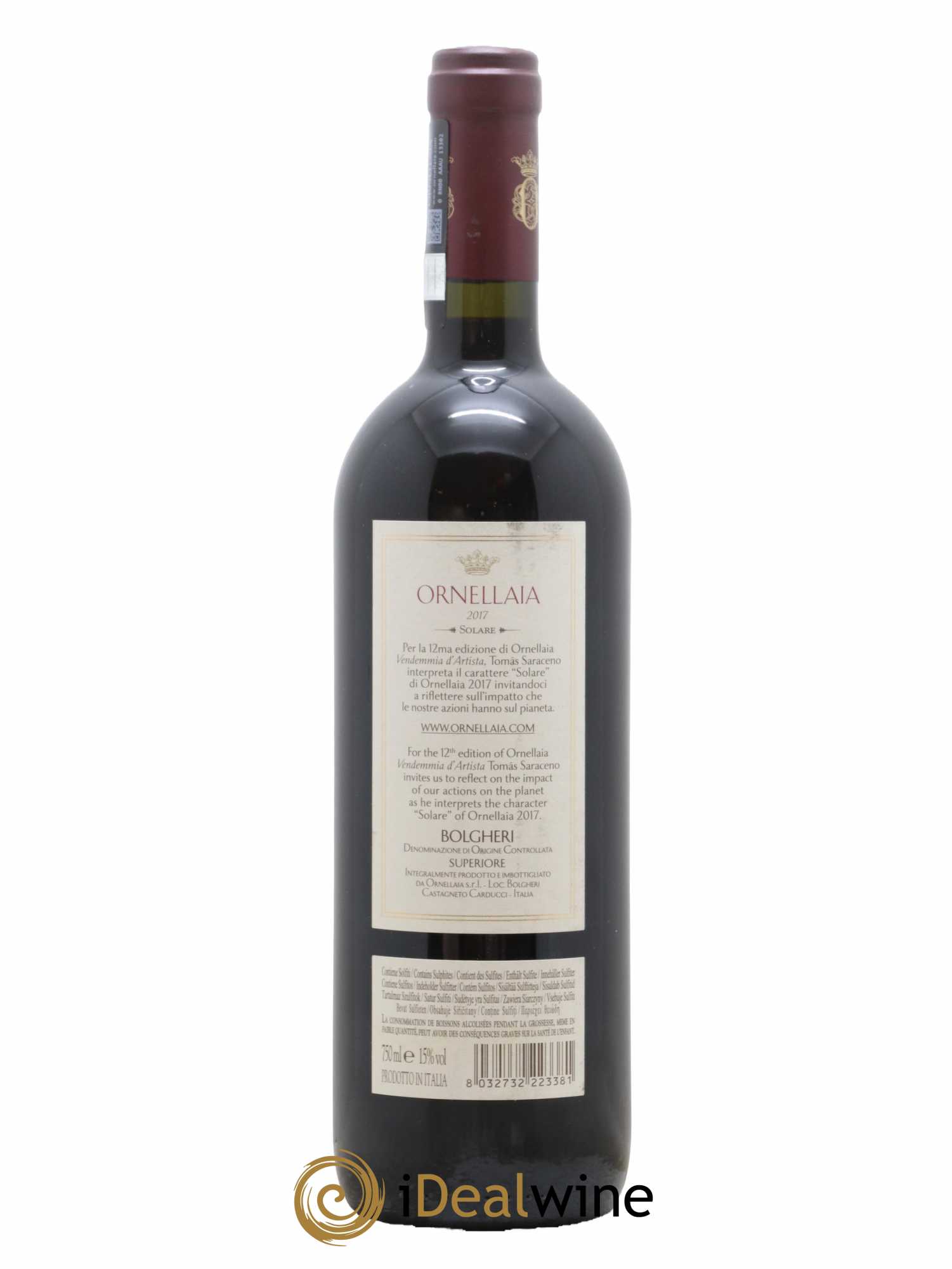 Bolgheri DOC Superiore Ornellaia Tenuta Dell'Ornellaia - Frescobaldi 2017 - Lot de 1 bouteille - 1