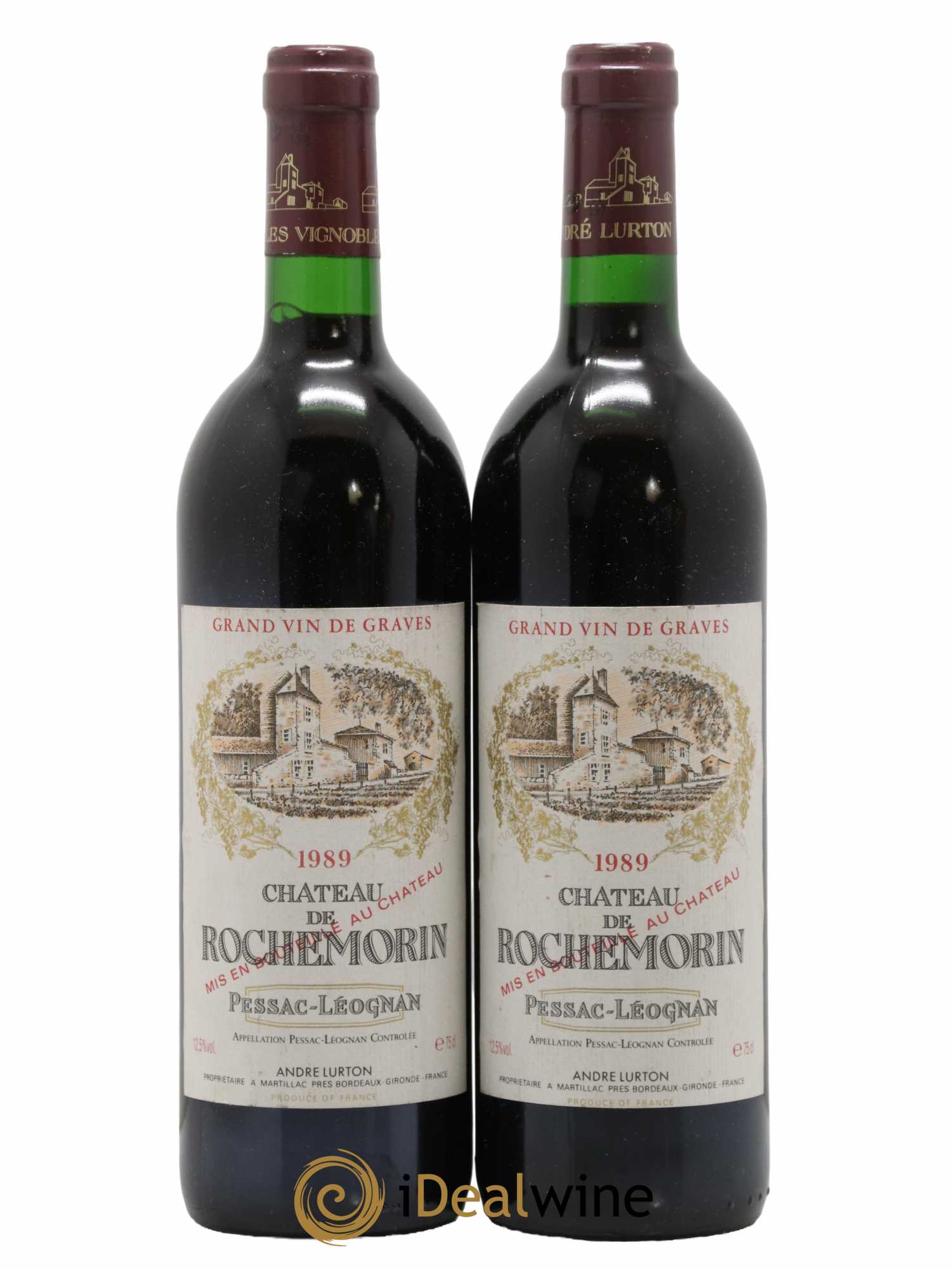 Château de Rochemorin 1989 - Lot de 2 bouteilles - 0