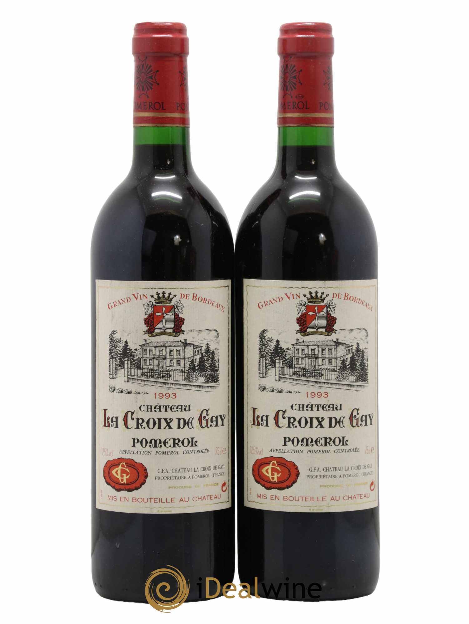 Château la Croix de Gay 1993 - Lot de 2 bouteilles - 0