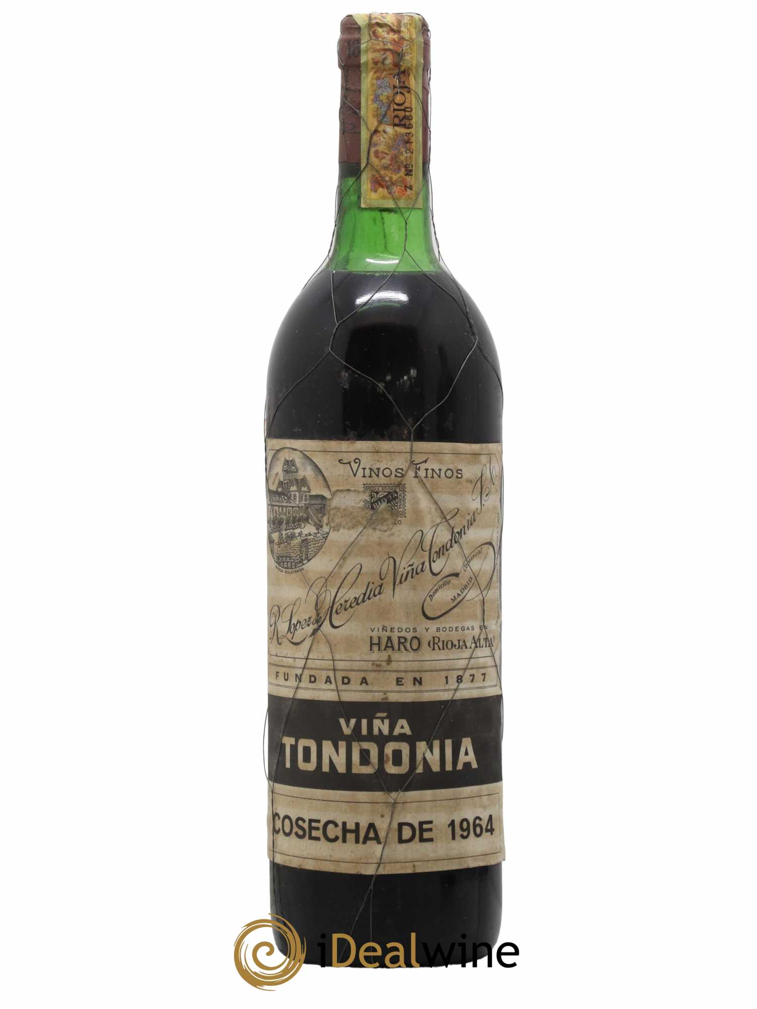 Rioja Gran Reserva Vina Tondonia R. Lopez de Heredia 1964 - Lot de 1 bouteille - 0