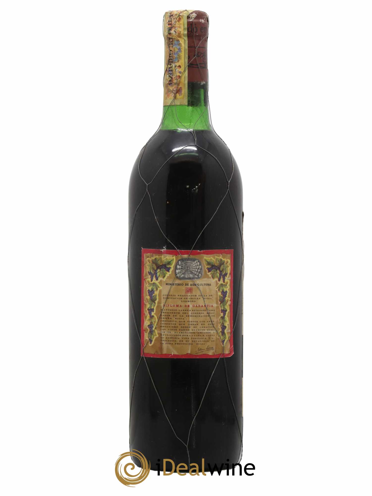 Rioja Gran Reserva Vina Tondonia R. Lopez de Heredia 1964 - Lot de 1 bouteille - 1