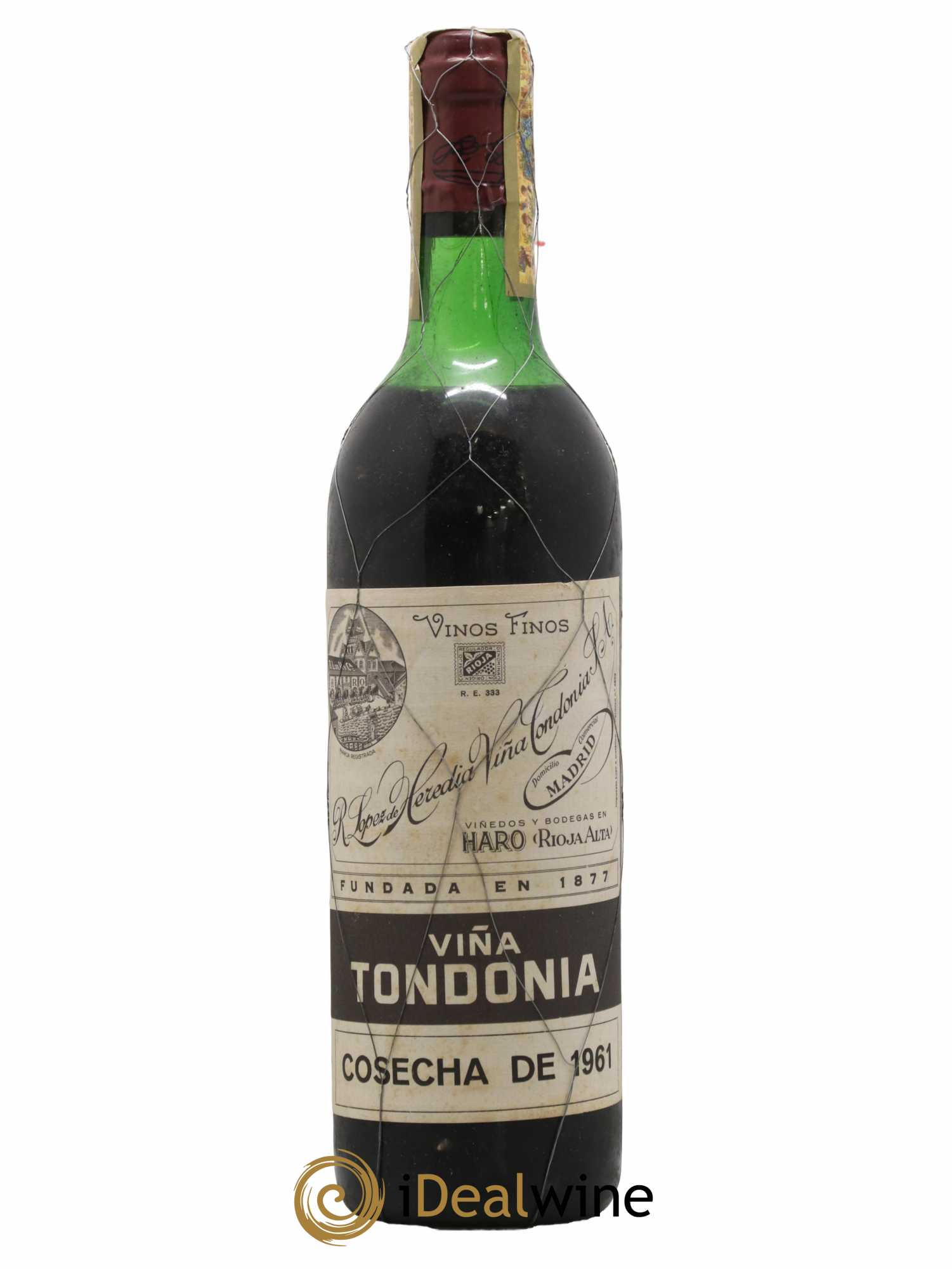 Rioja DOCA Reserva Vina Tondonia R. Lopez de Heredia 1961 - Lot de 1 bouteille - 0