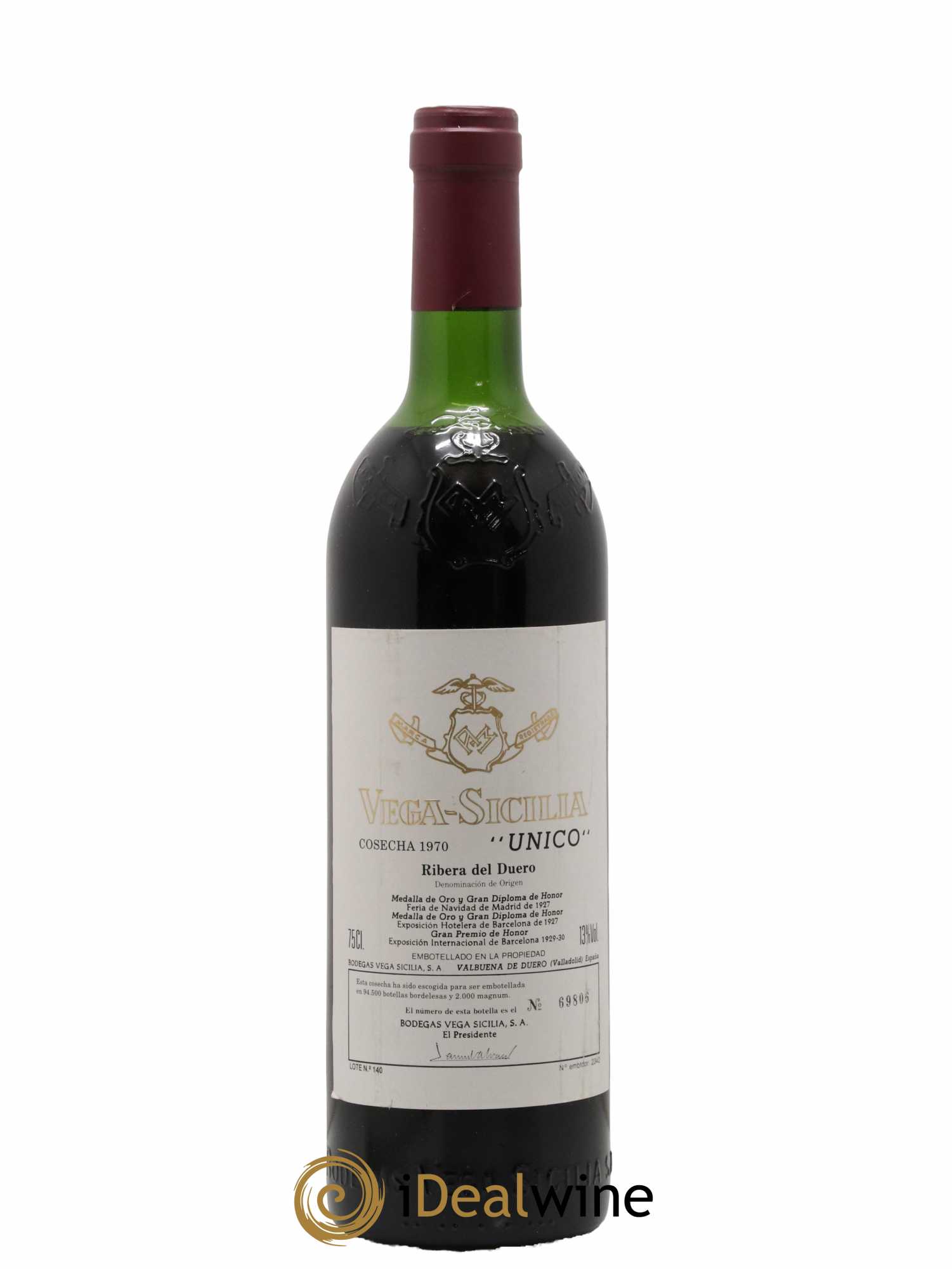 Ribera Del Duero DO Vega Sicilia Unico Famille Alvarez 1970 - Lot de 1 bouteille - 0