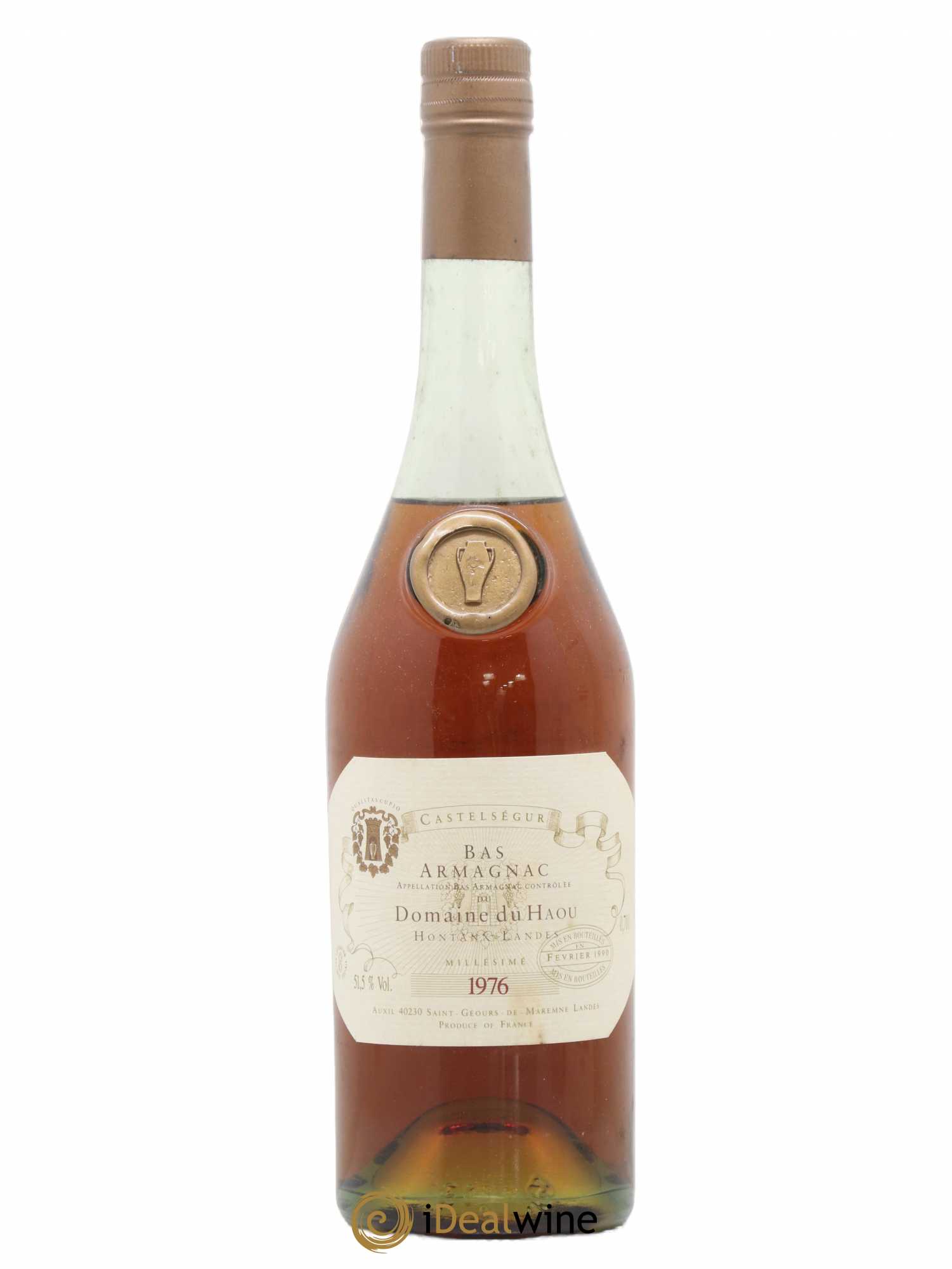 Domaine du Haou 1976 Of. bottled 1990 Auxil Castelségur - Lot de 1 bouteille - 1