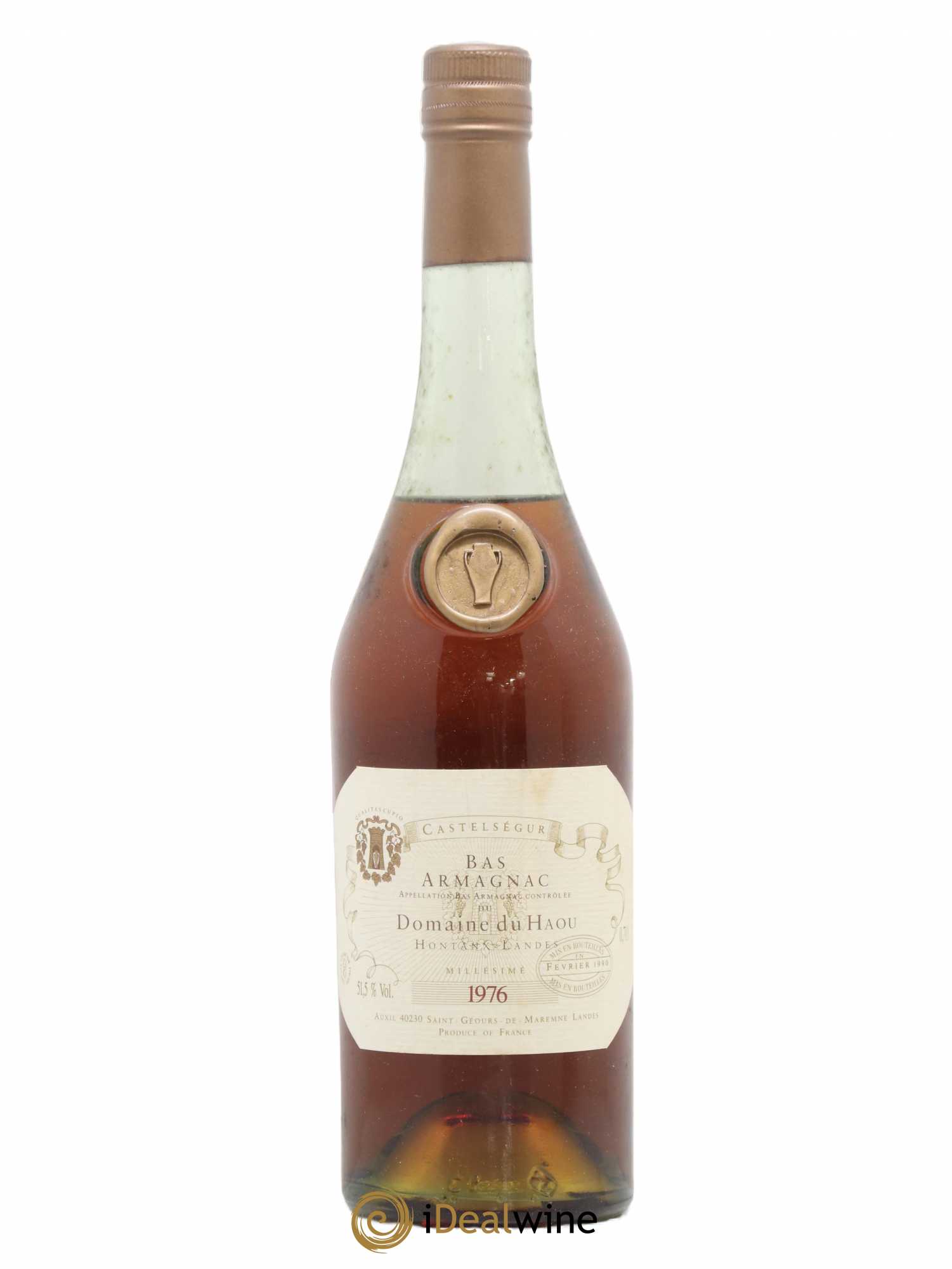 Domaine du Haou 1976 Of. bottled 1990 Auxil Castelségur  - Lot de 1 bouteille - 1