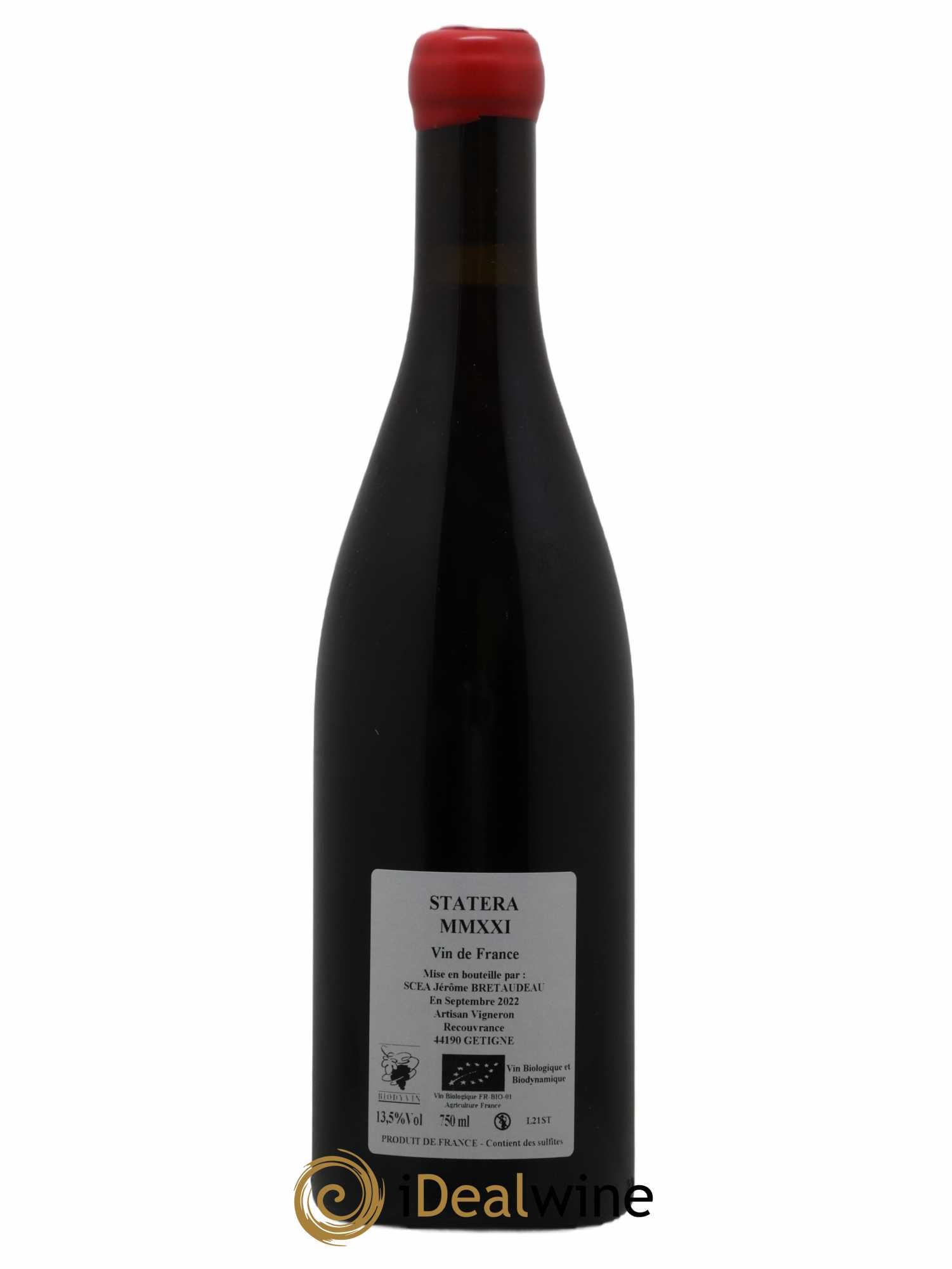 Vin de France Statera Jérôme Bretaudeau - Domaine de Bellevue 2021 - Lot de 1 bouteille - 1