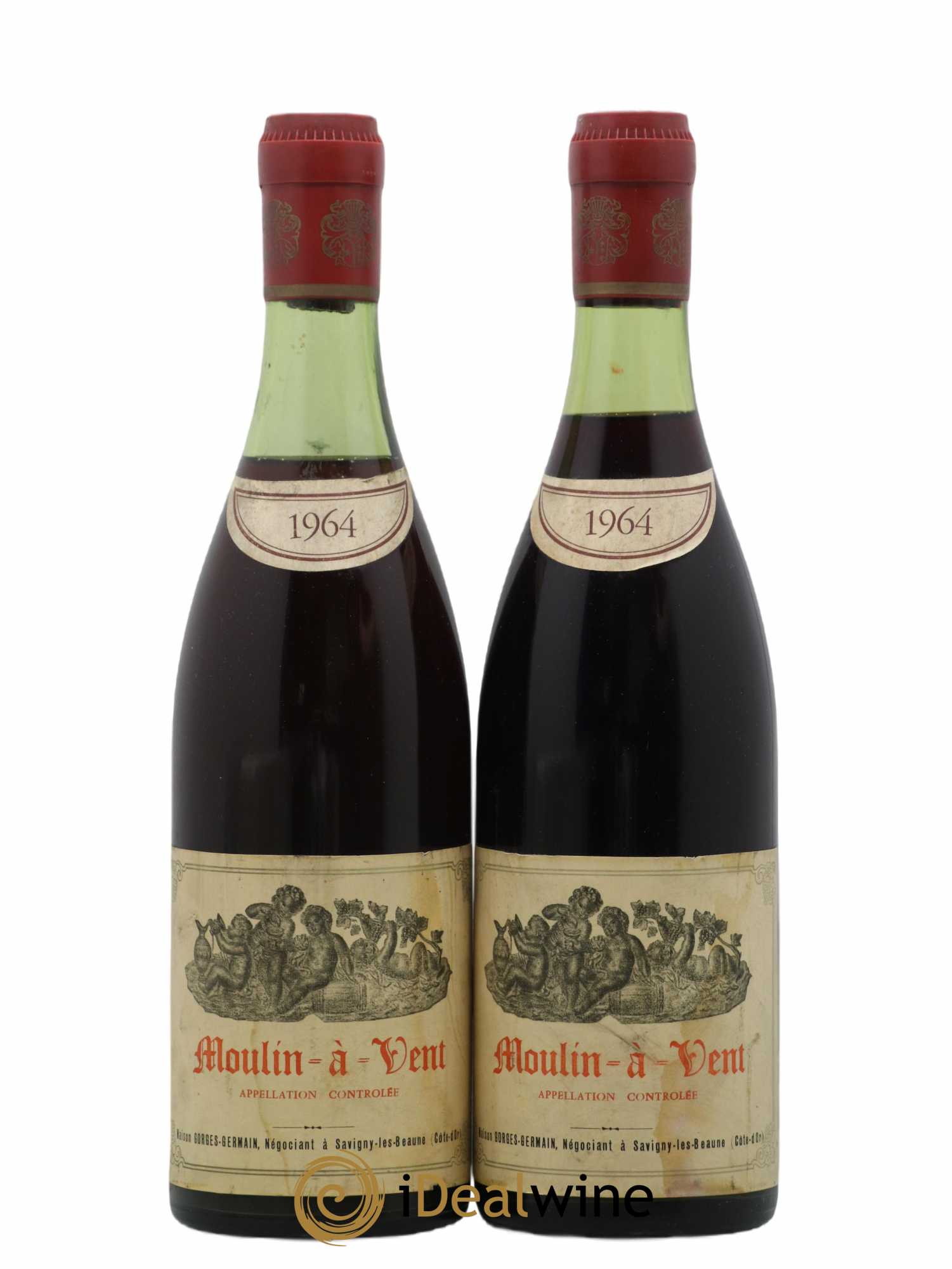 Moulin-à-Vent Gorges Germain 1964 - Lot de 2 bouteilles - 0