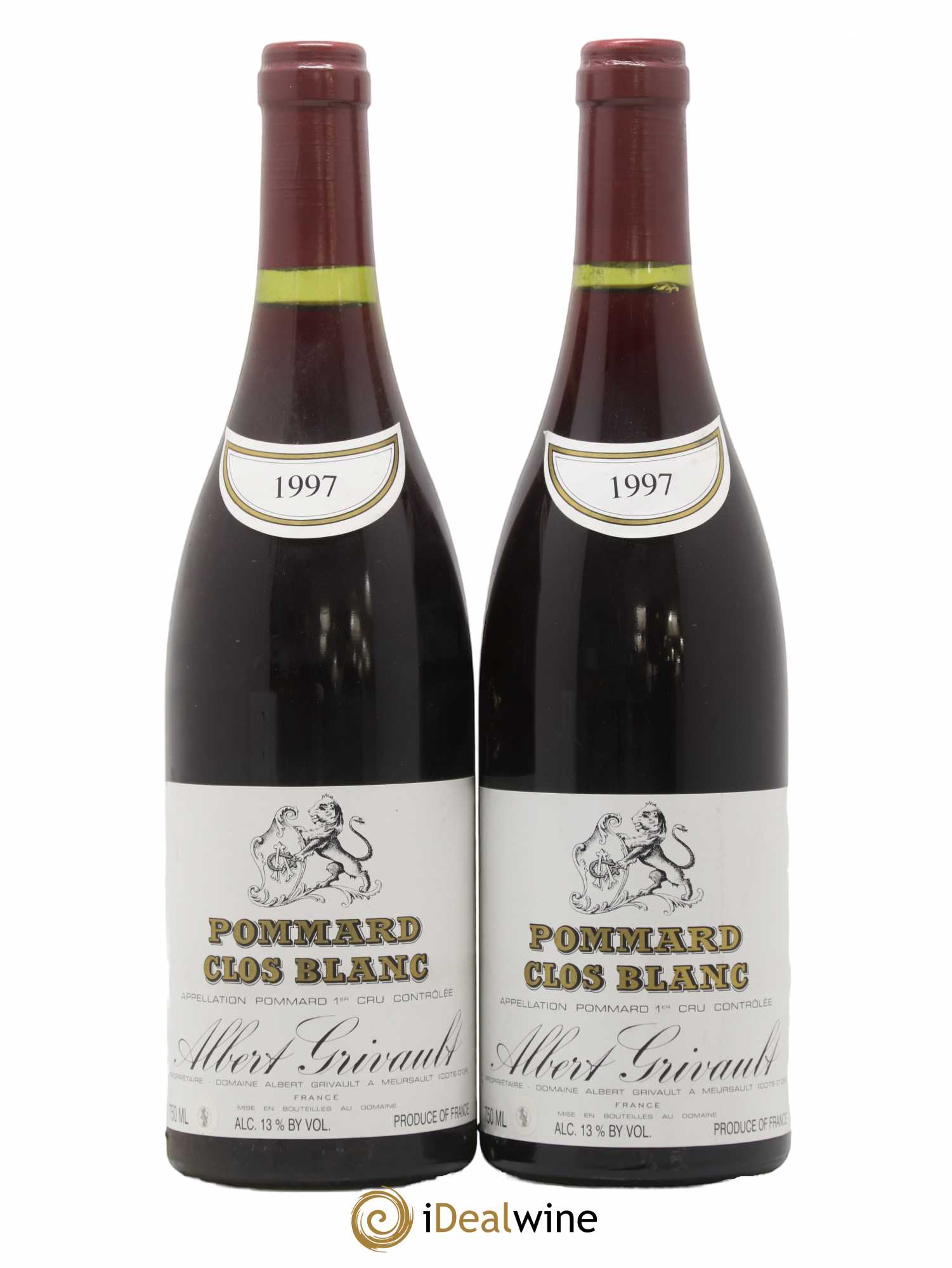 Pommard 1er Cru Clos Blanc Albert Grivault 1997 - Lot de 2 bouteilles - 0