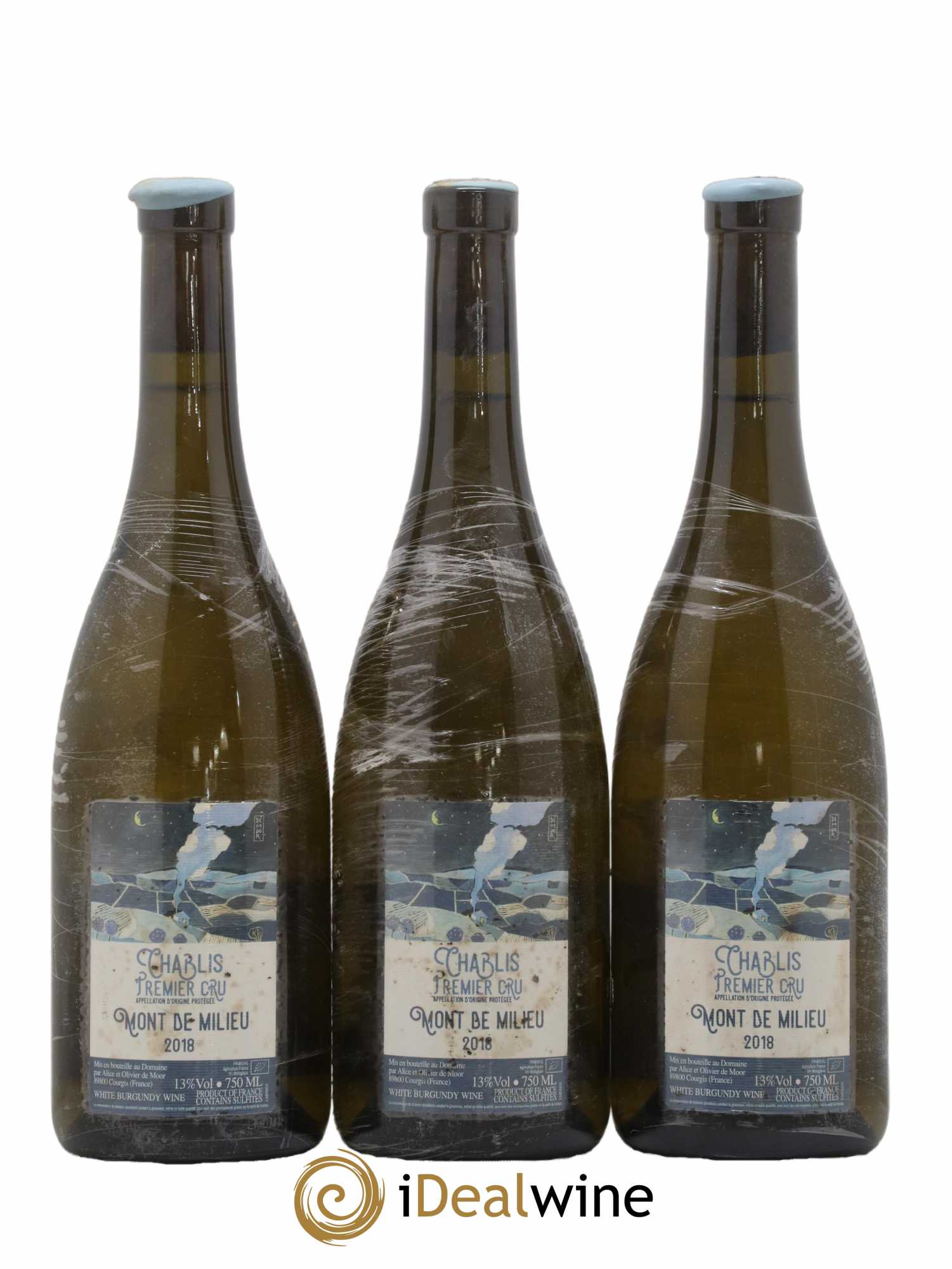Chablis 1er Cru Mont de Milieu Alice et Olivier De Moor 2018 - Lot de 3 bouteilles - 0