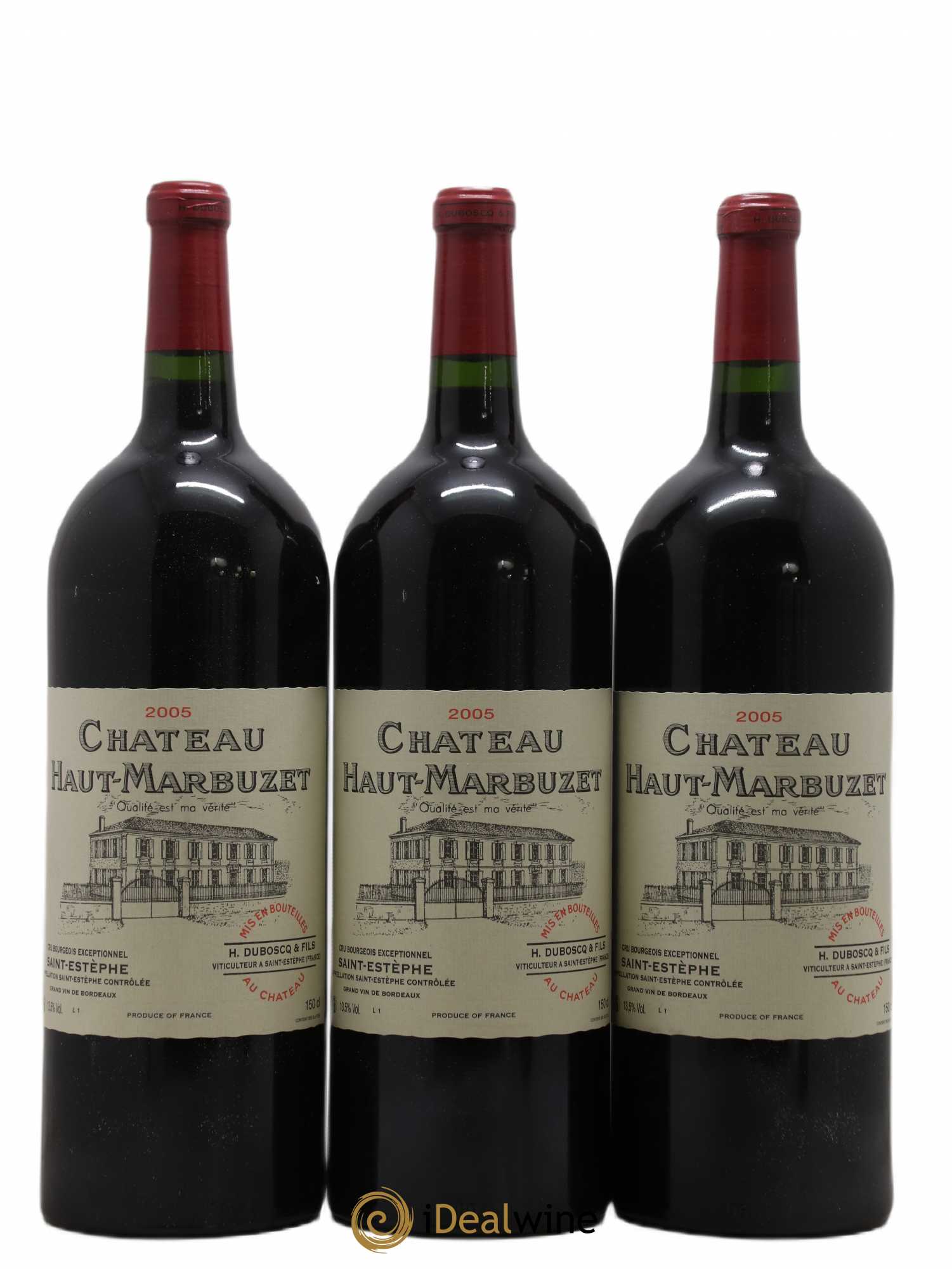 Château Haut Marbuzet 2005 - Lot de 3 magnums - 0