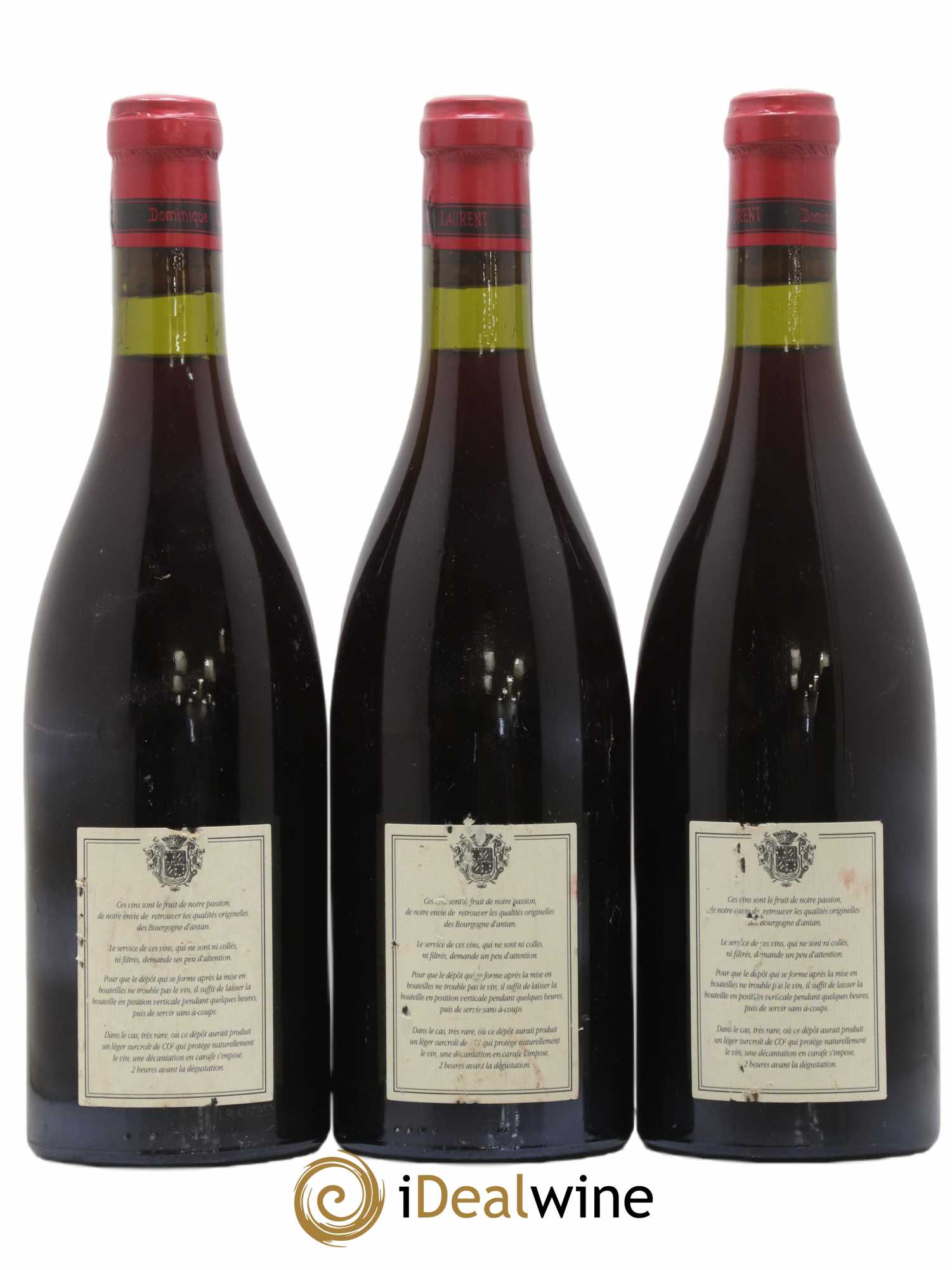 Clos de Vougeot Grand Cru Dominique Laurent 2001 - Lot de 3 bouteilles - 1