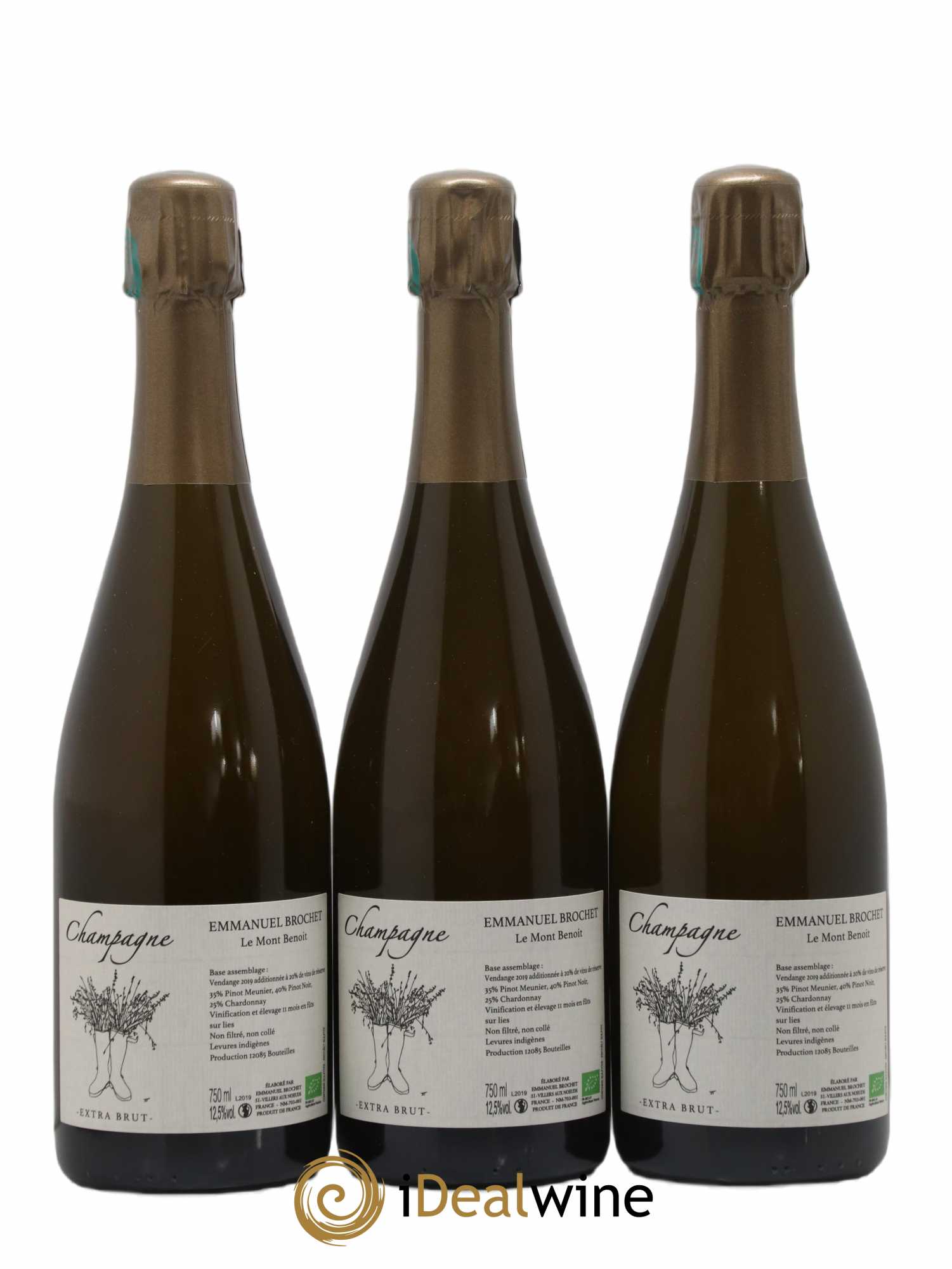 Le Mont Benoit Extra-Brut Emmanuel Brochet - Lot de 3 bouteilles - 0